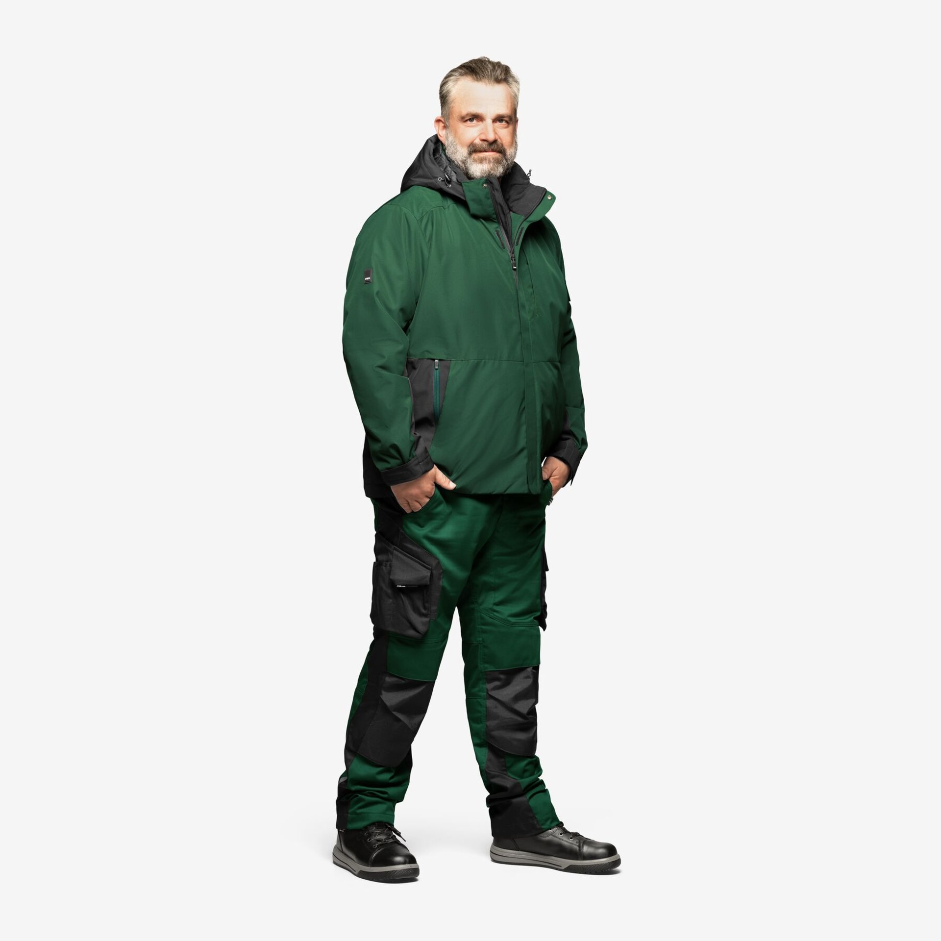 GEORG Arbeitsjacke Primaloft grün-schwarz 5XL