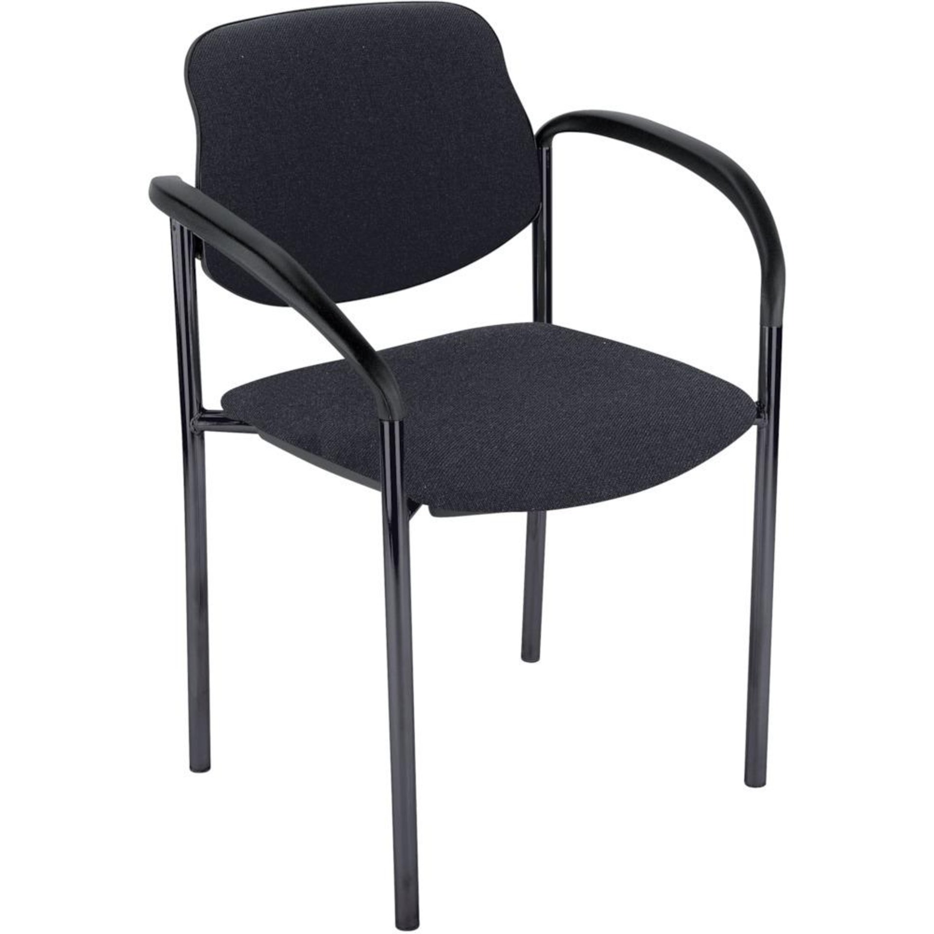 Besucherstuhl STYL 4L mit Armlehne schwarz / anthrazit schwarz / anthrazit