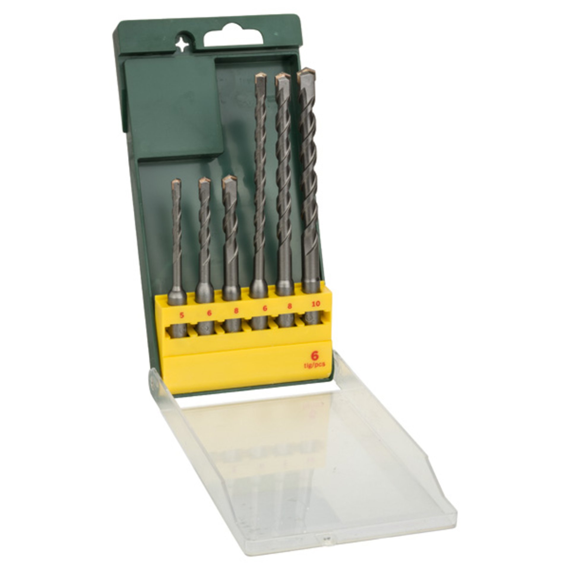 Hammerbohrer-Set SDS plus, 6-teilig, 5 - 8 mm, 110 mm, 6 - 10 mm, 160 mm