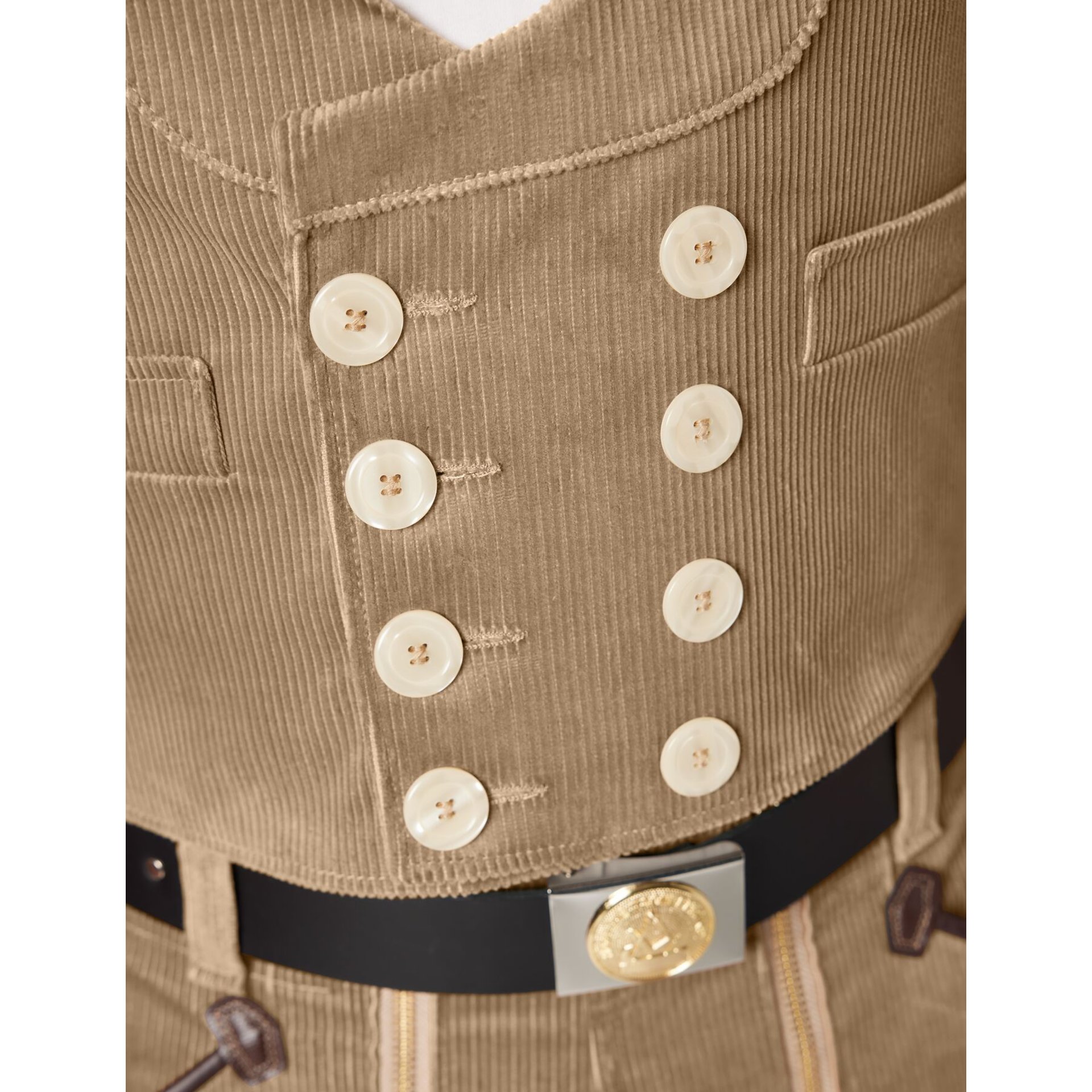 HAGEN Zunftweste Genuacord beige 56