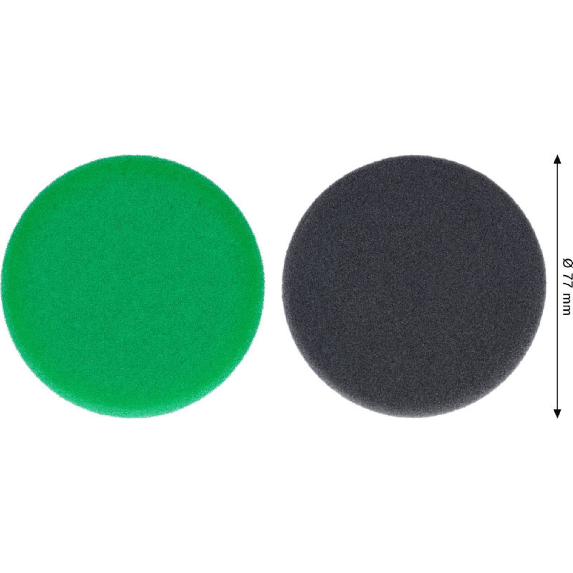 Polierschwamm-Set, 77 mm, 2-tlg
