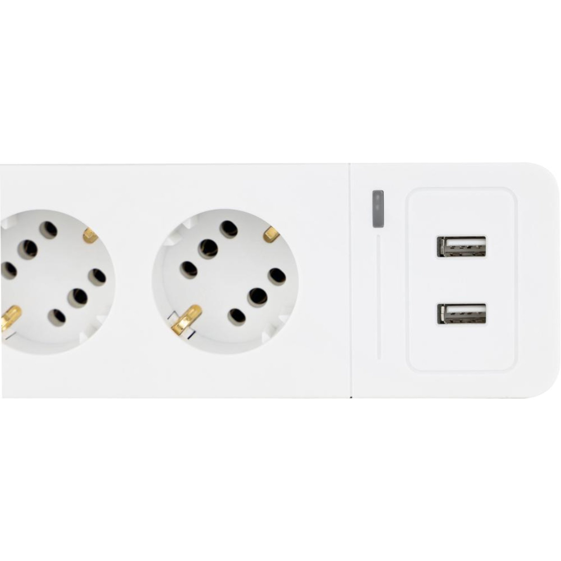 Steckdosenleiste COMBINI 6-fach weiß mit USB und ÜSS