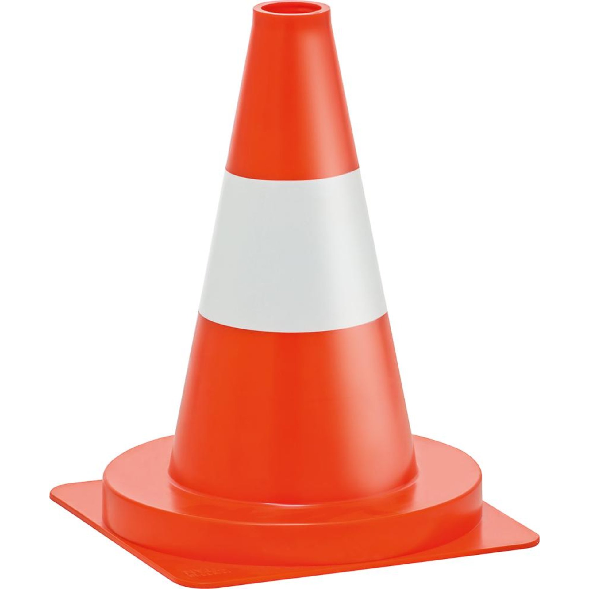 Verkehrsleitkegel, orange/weiß