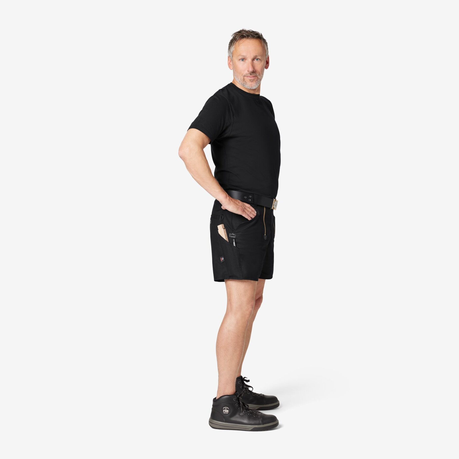 JO Zunft-Shorts kurz Rips-Moleskin schwarz 50