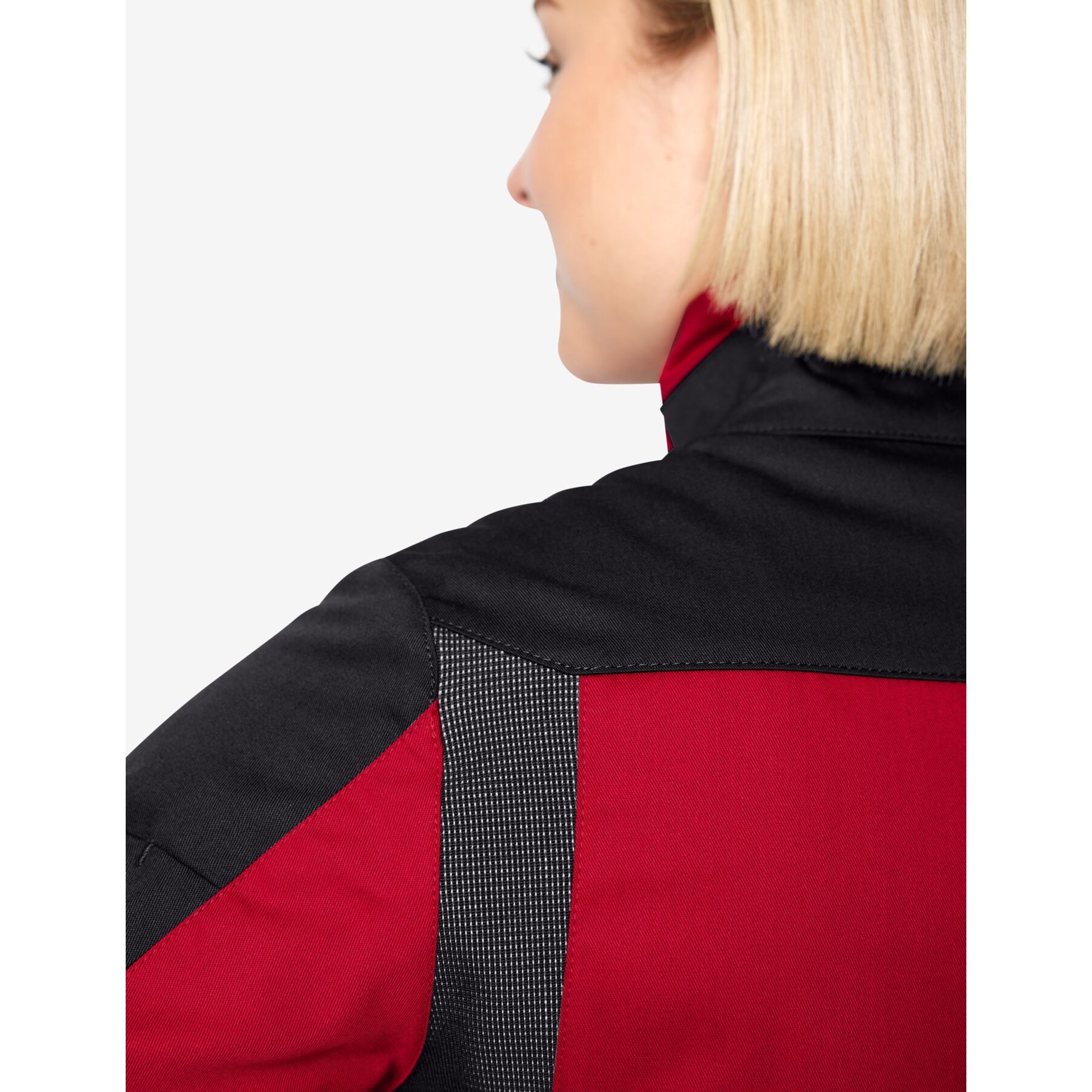 ANDREA Arbeitsjacke Damen rot-schwarz XL