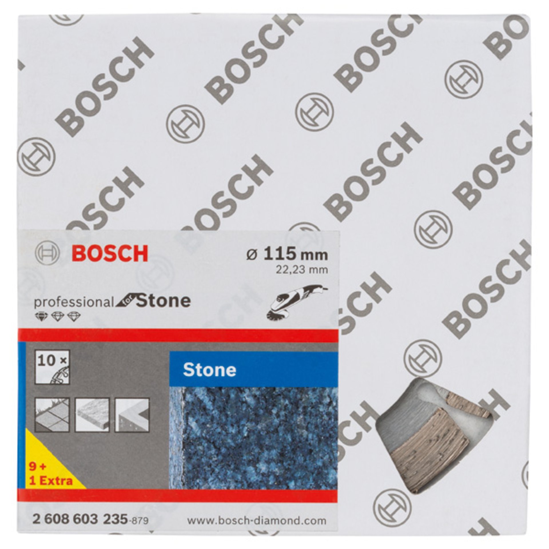 Diamanttrennscheibe Standard for Stone, 115 x 22,23 x 1,6 x 10 mm, 10er-Pack