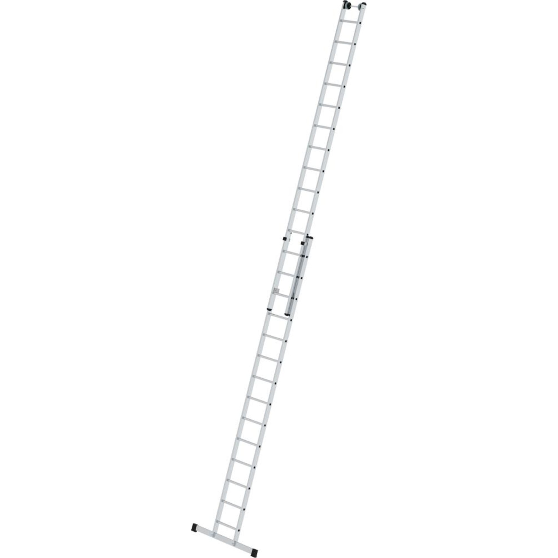 Alu-Schiebeleiter 2x14 Sprossen Leiterlänge 4,14m eingef.Arbeitshöhe bis 8,30 m