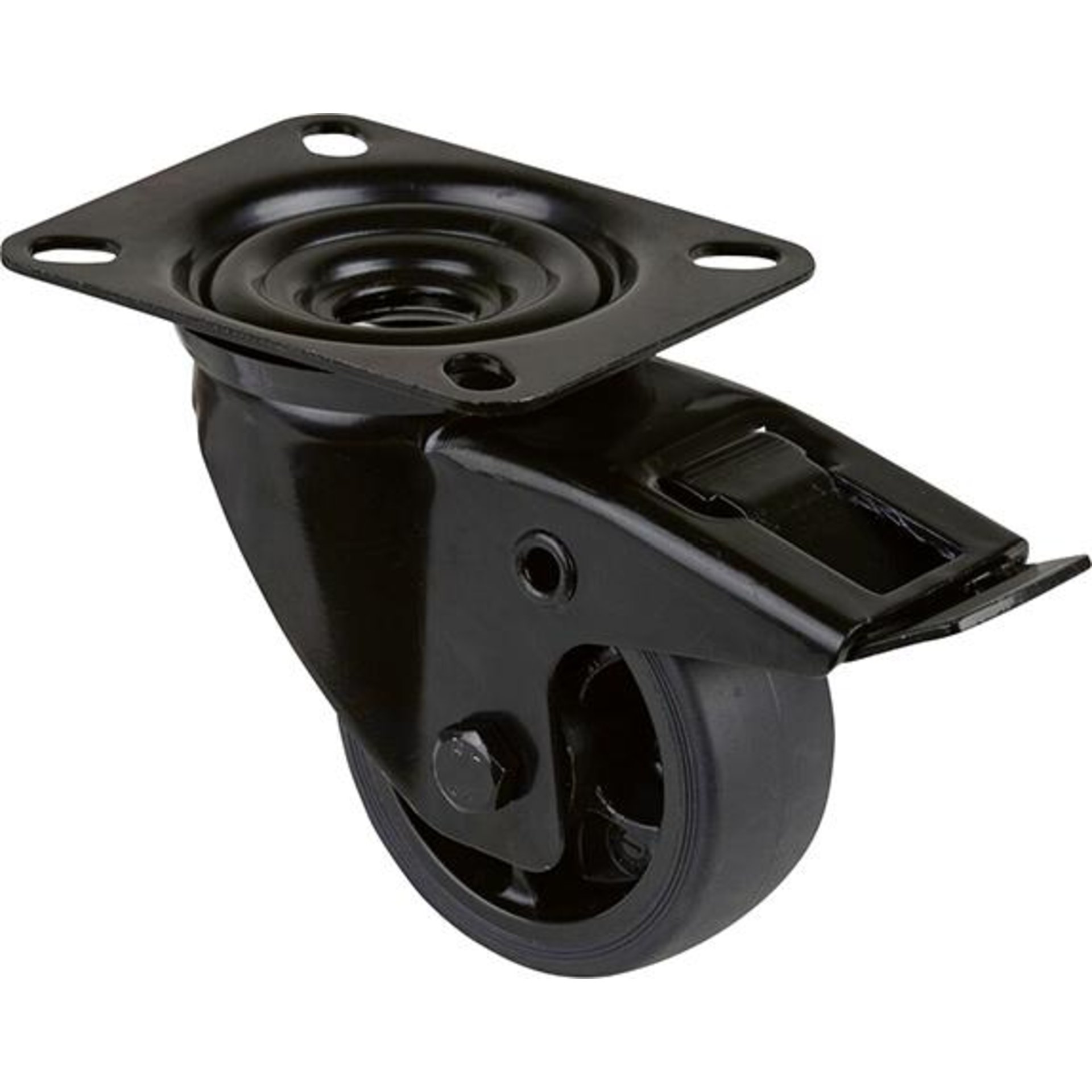 Lenkrolle L820.B44.081.06mit Platte,Ø 80 B 32mm,100kg TPR
