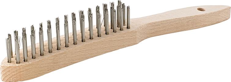 Format Handdrahtbürste rostfrei glatt 4-reihig mm Format Handdrahtbürste rostfrei glatt 4-reihig mm