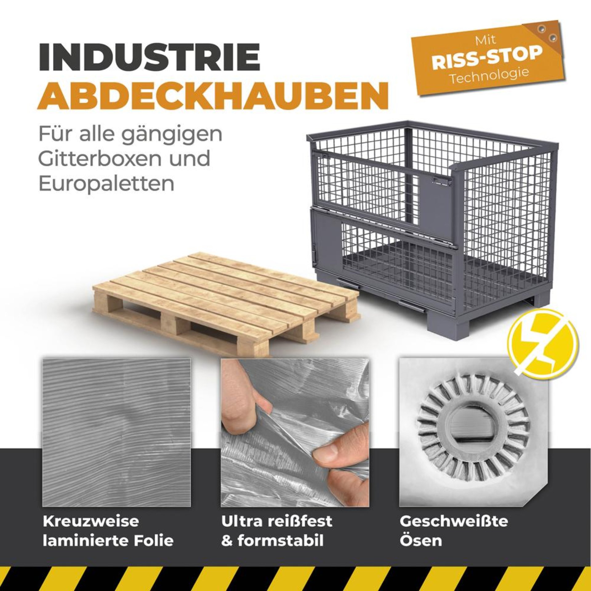 Palettenabdeckhaube, Transparent