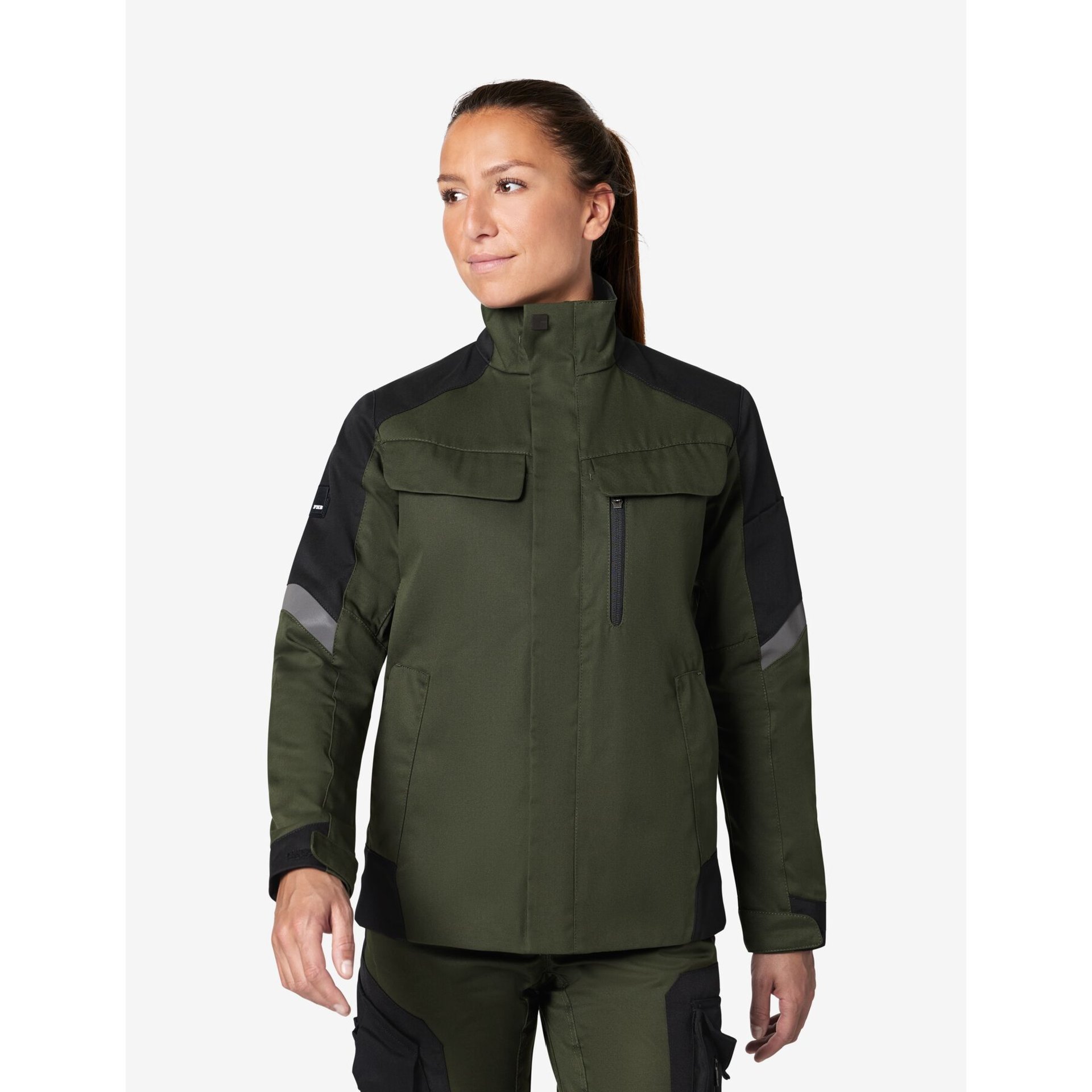 ANDREA Arbeitsjacke Damen oliv-schwarz XL
