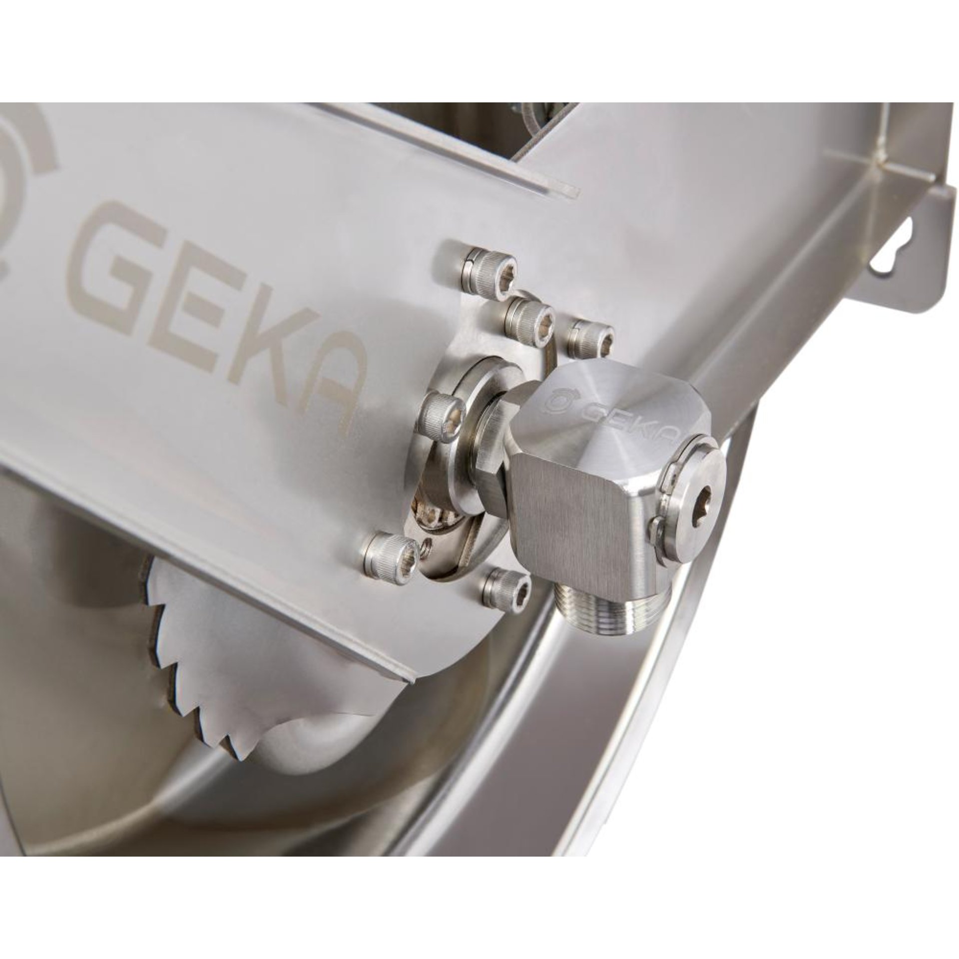 GEKA plus automatischer Schlauchaufroller EA15, Edelstahl, für 25m 1/2" / 15m 3/4"