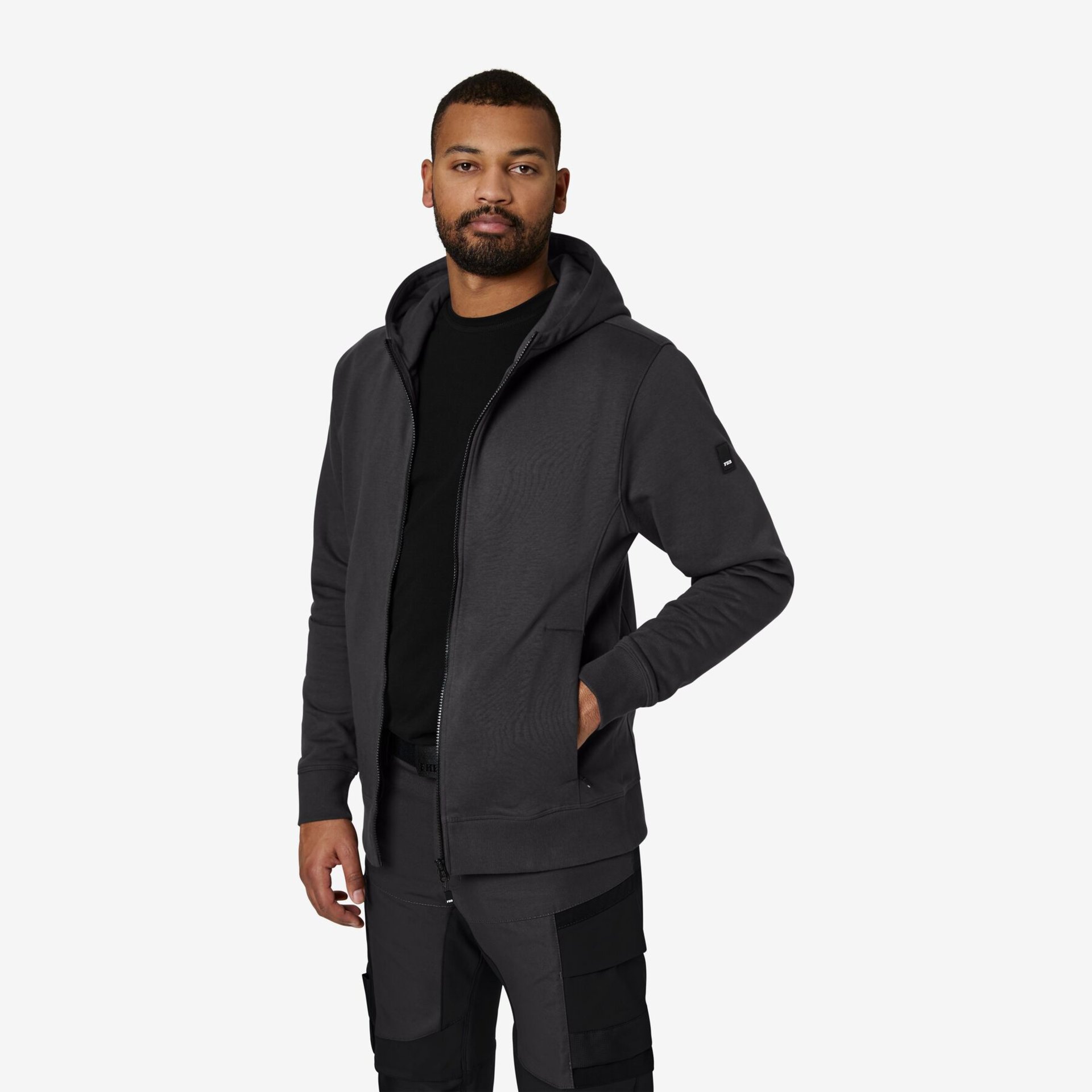 QUENTIN Hoodie-Jacke unisex anthrazit 2XL