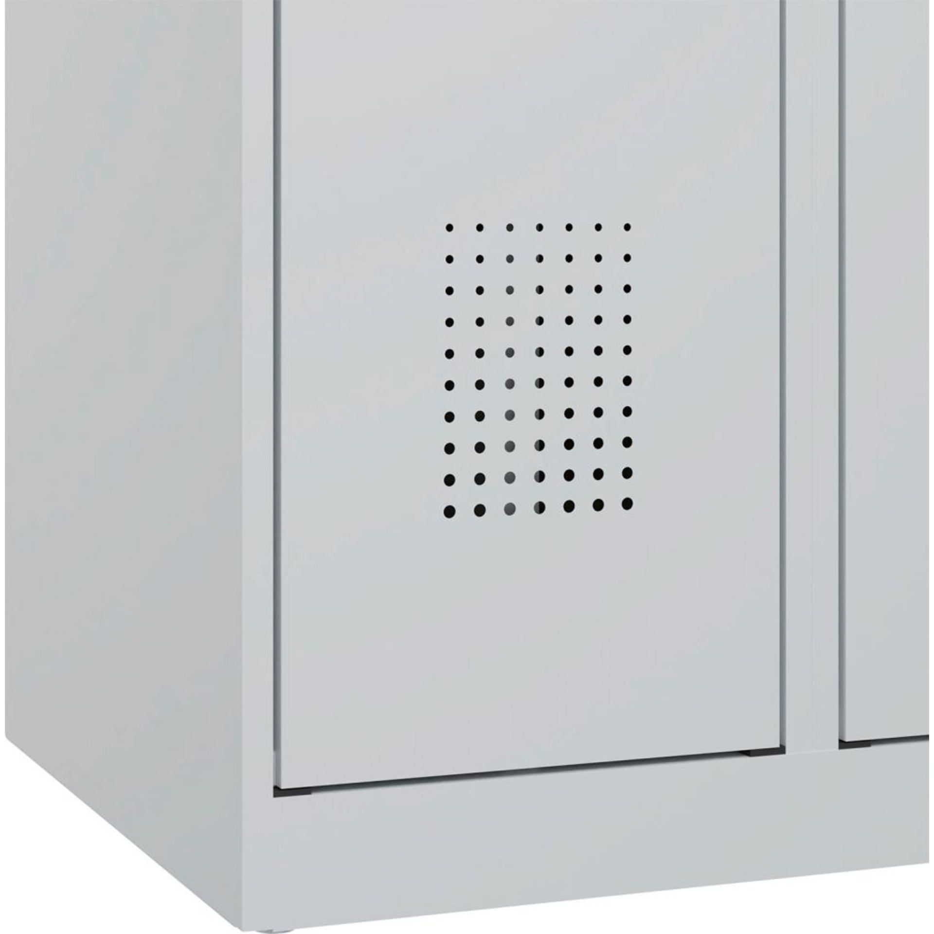 S/W-Gard.-Schrank EVOLO bodenstehend RAL 7035/5012, 2 Abteile B600xT500xH1850mm