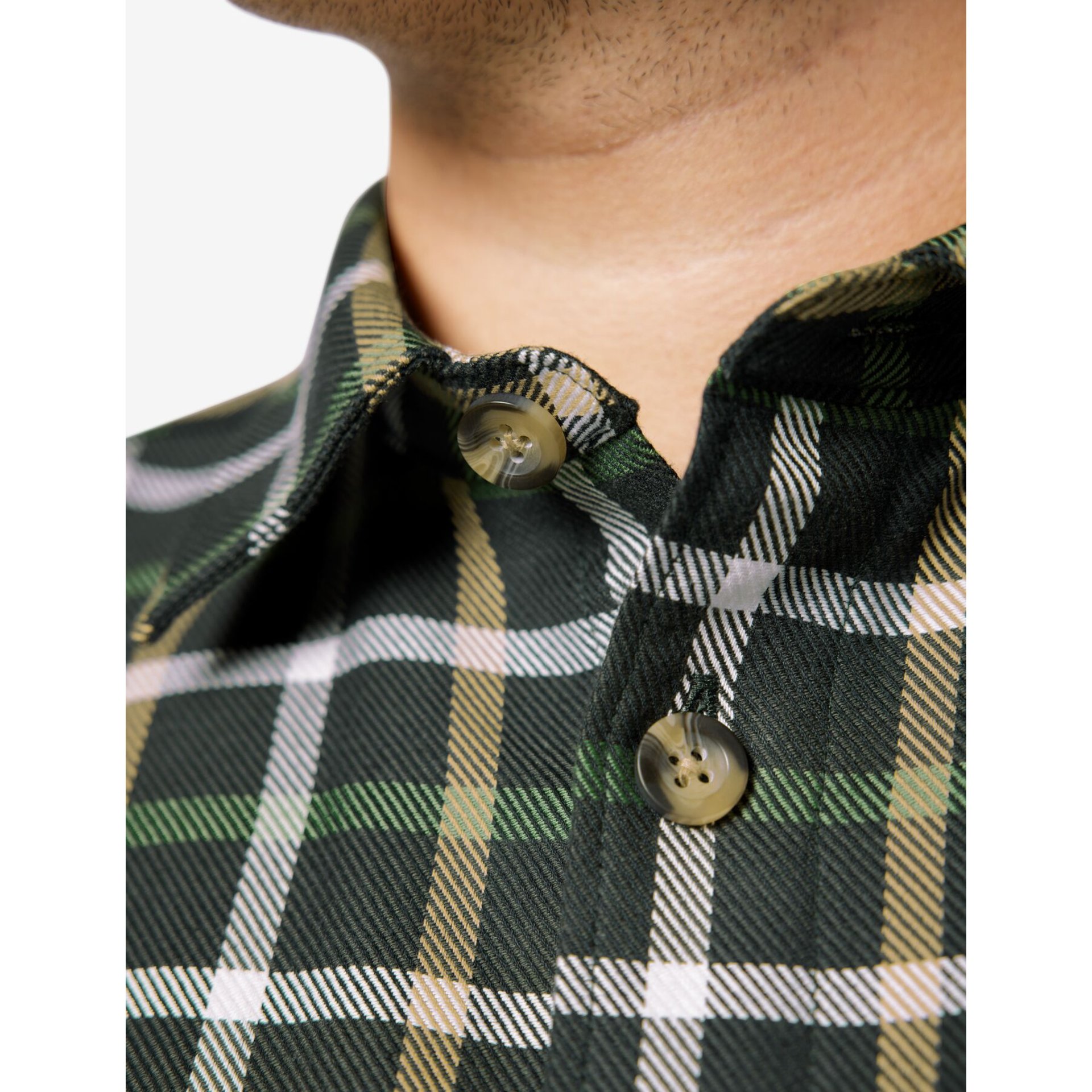 ALOIS Arbeitshemd langarm grün-oliv Gr. 37/38