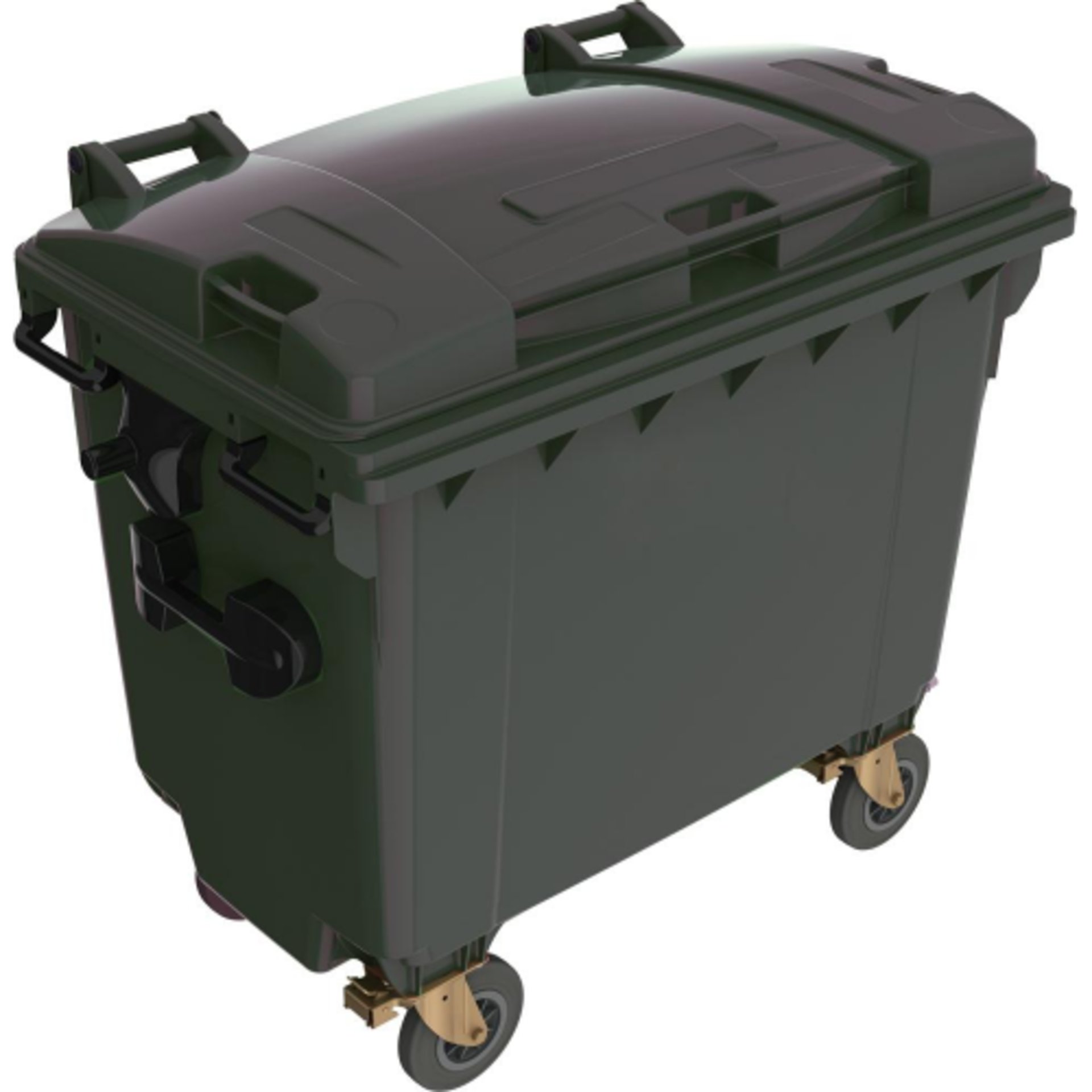 Müllcontainer 1.1cbb Kst. Flachdeckel anthra.
