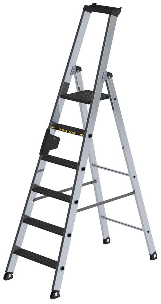 Alu-Stehleiter 250kg m.clip-step R13, 6 Stufen