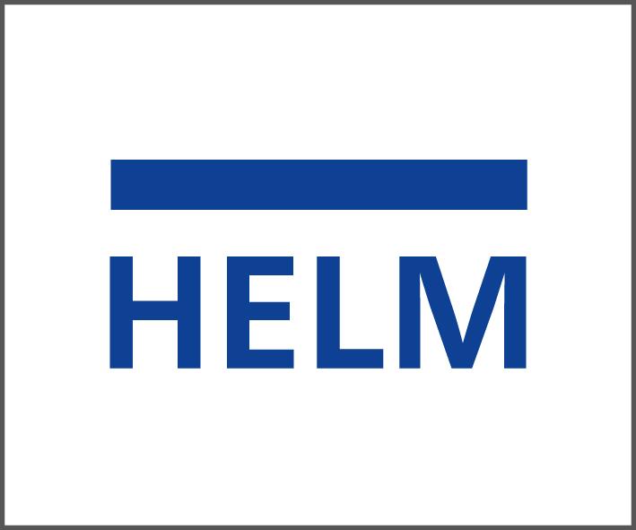 Helm 61/01 Wandwinkel 7 Stück, verzinkt, blau, Bolzen