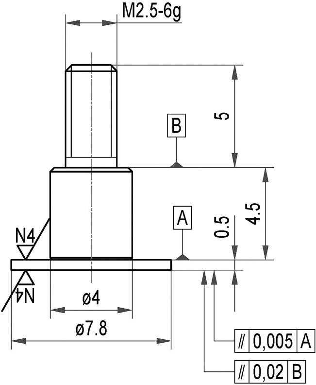 Käfer Messeinsatz Stahl Teller 7,8x0,5mm