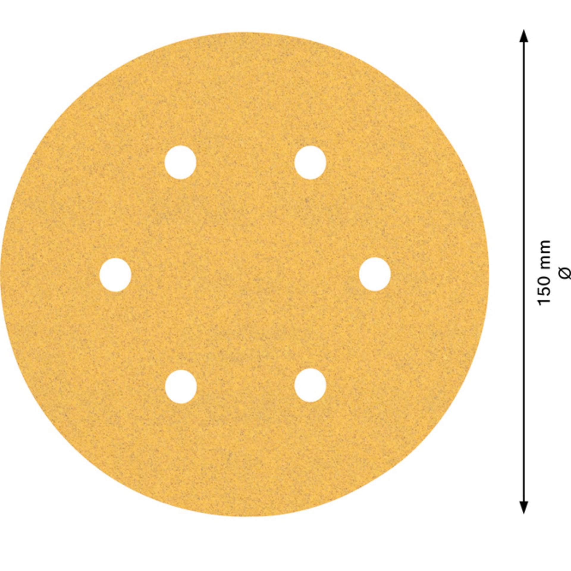 EXPERT C470 Schleifpapier mit 6 Löchern für Exzenterschl., 150 mm, K 100, 5-tlg.