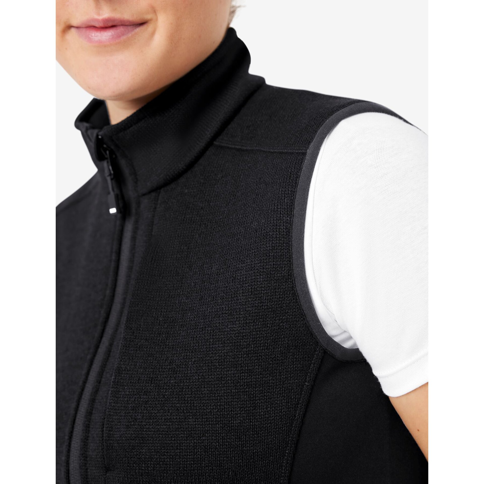 ELSA Strick-Fleece-Weste schwarz 2XL