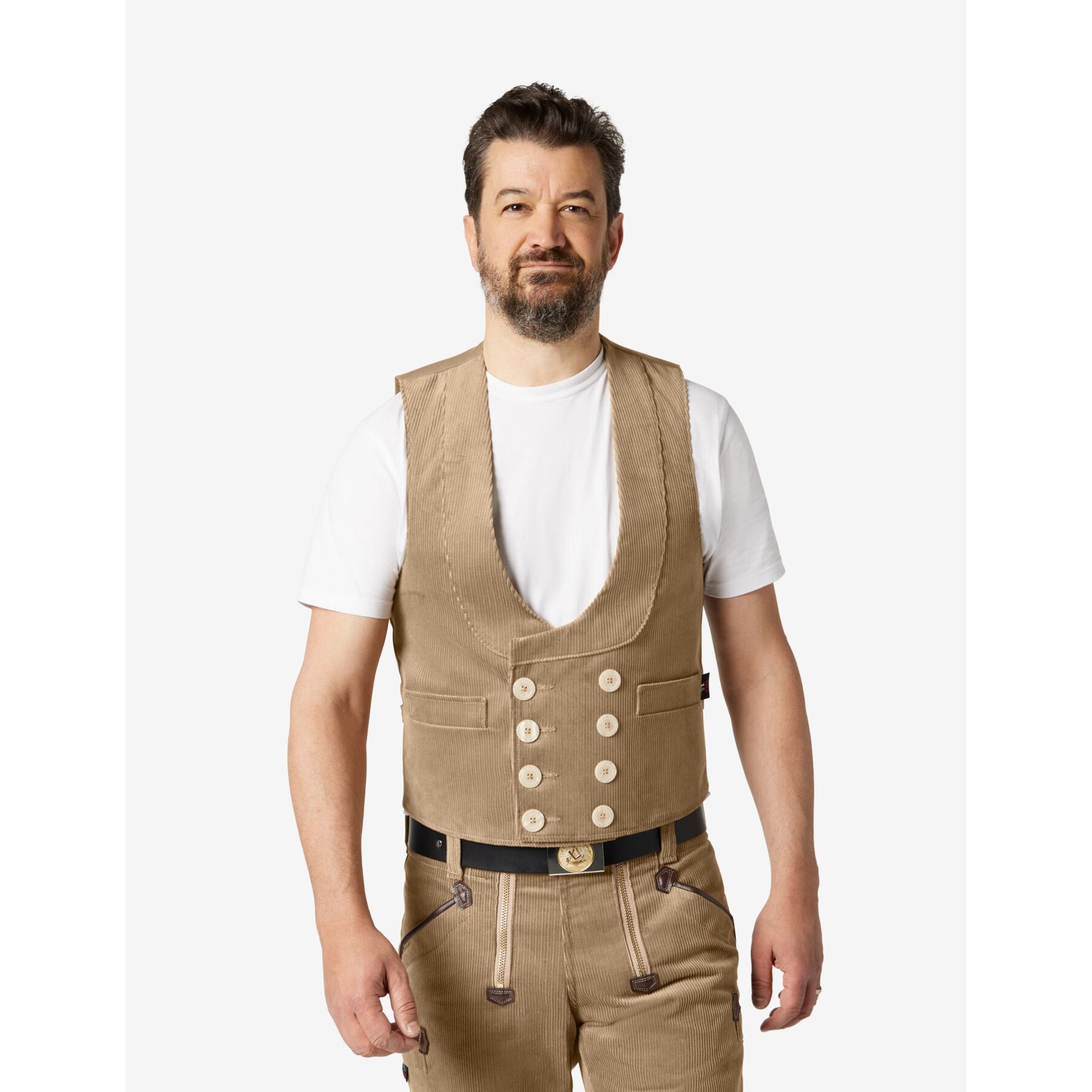 HAGEN Zunftweste Genuacord beige 56