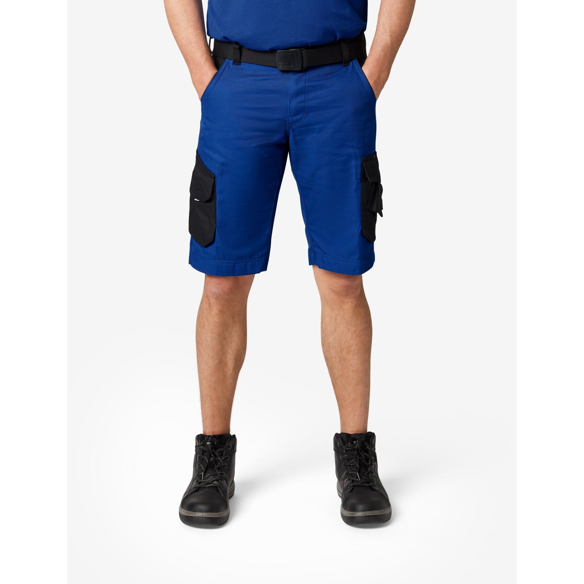 THEO Bermuda kurze Arbeitshose royalblau-schwarz Gr. 46