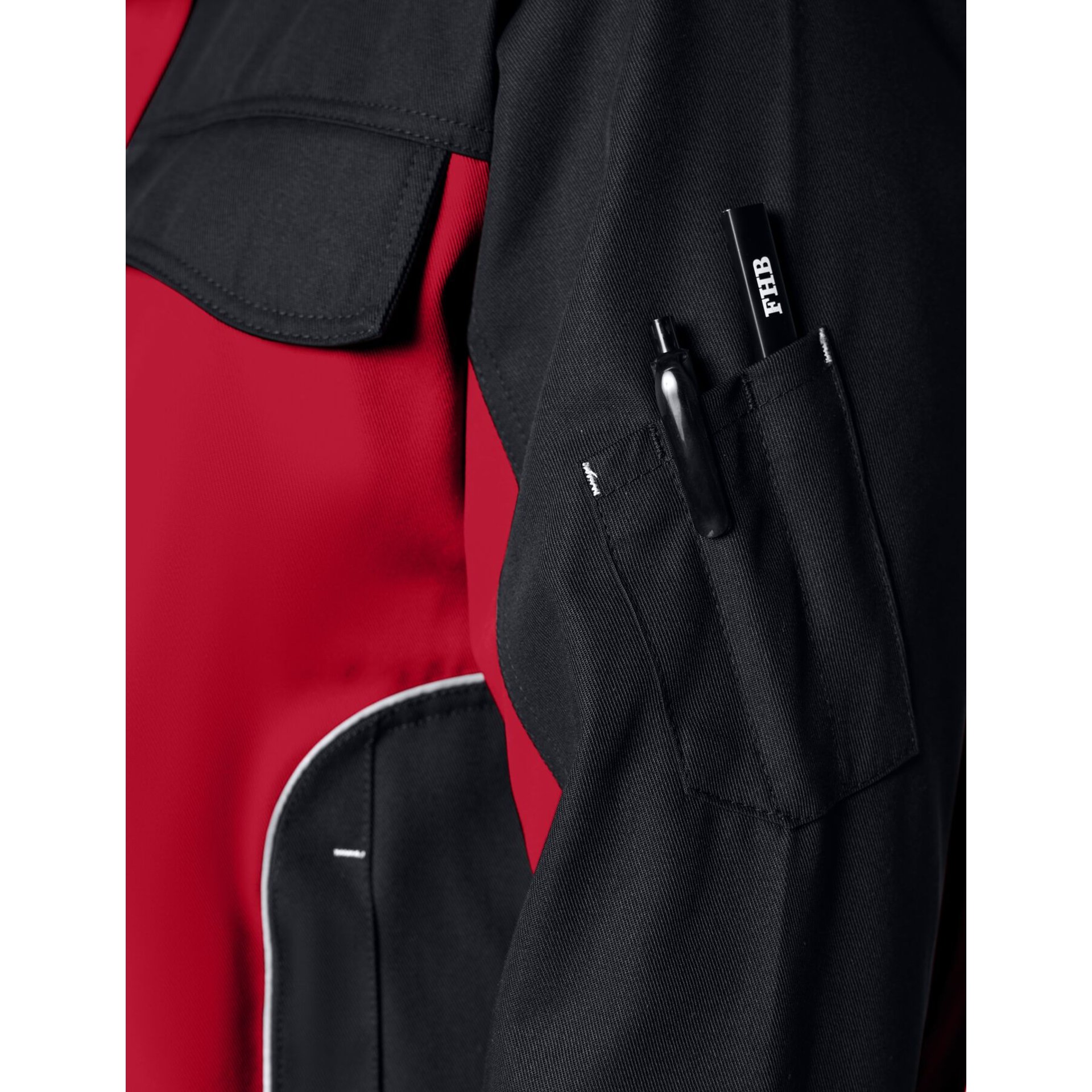 ERNST Arbeitsjacke rot-schwarz XL