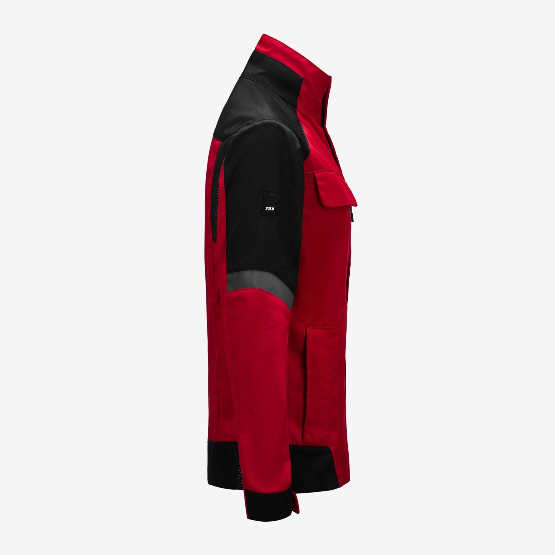 ANDREA Arbeitsjacke Damen rot-schwarz XL