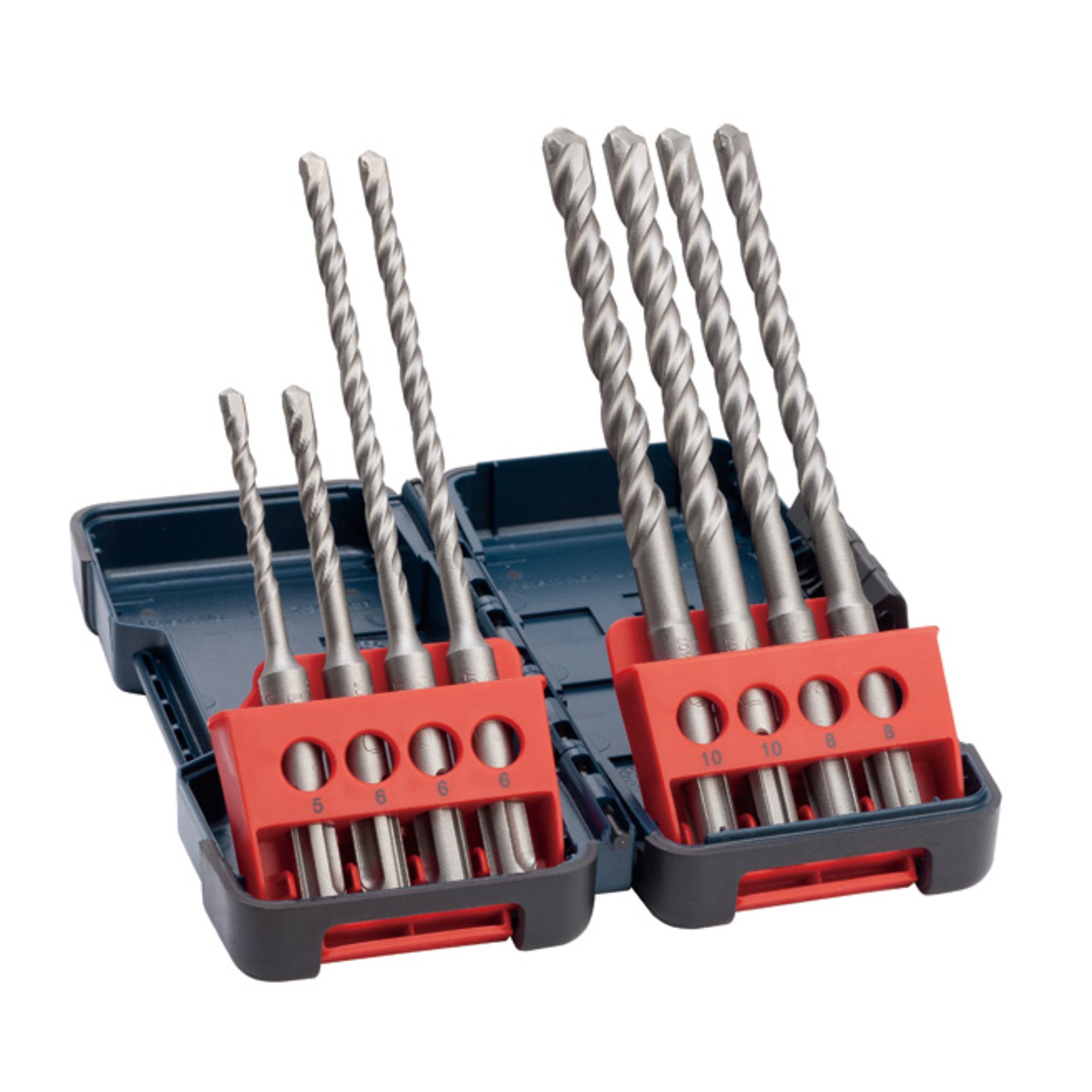 8-teiliges Hammerbohrerset SDS plus-3, Tough Box, 5-10 mm