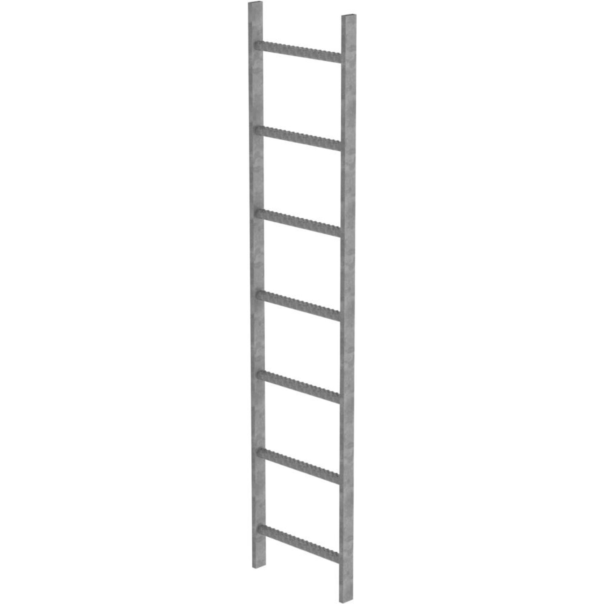 Schachtleiter 7 Sprossen L 1,96 m B440 mm LW 300 mm Stahl verzinkt