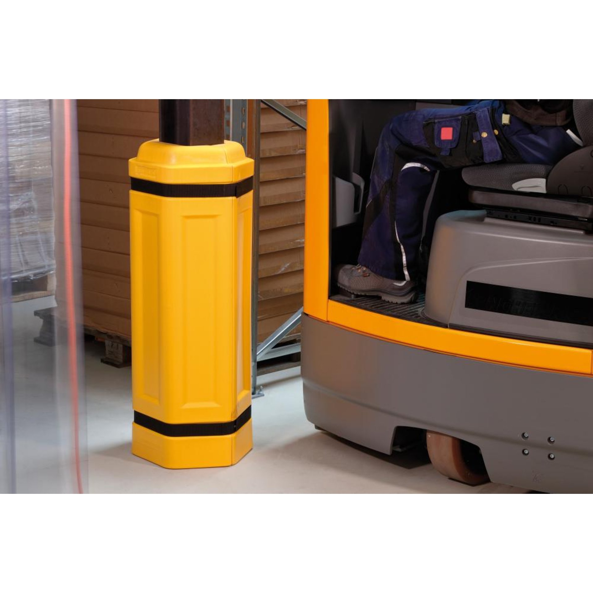 Säulenschutz achteckig für Pfosten B100xT100 mm gelb B435xT390xH1000 mm