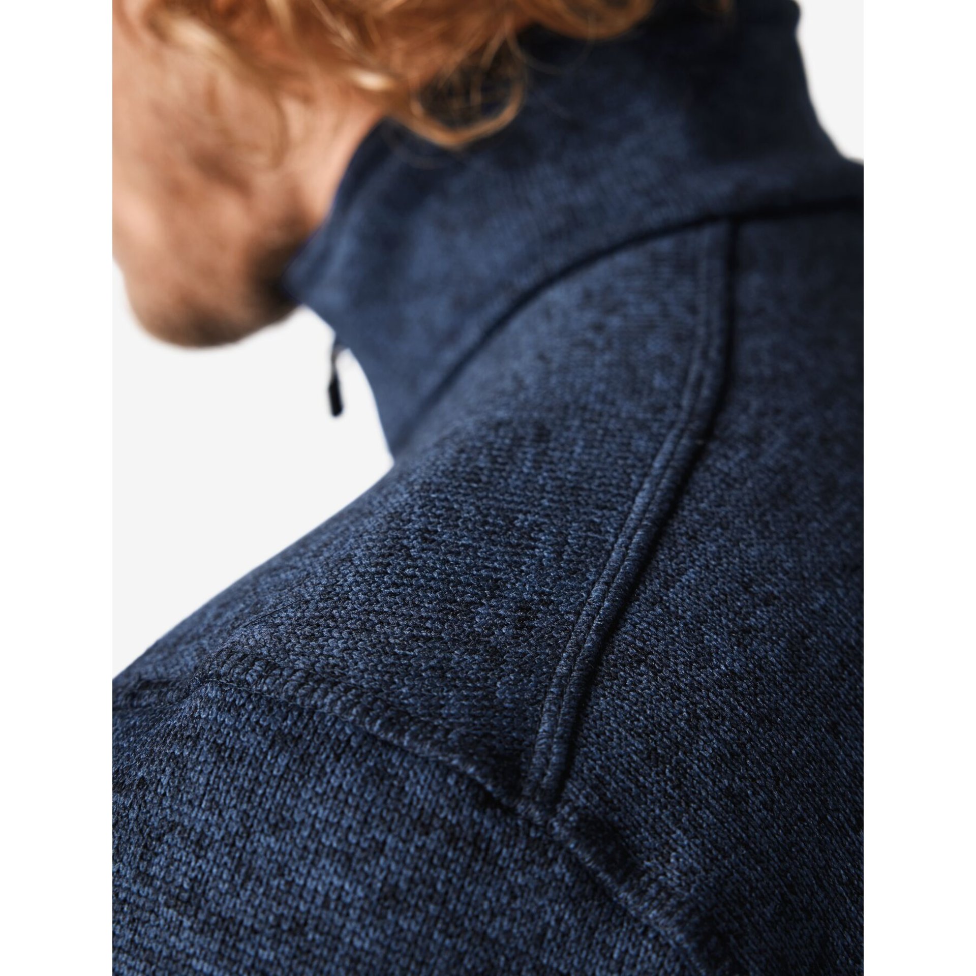 PATRICK Strick-Fleece-Troyer marine-schwarz Gr. M