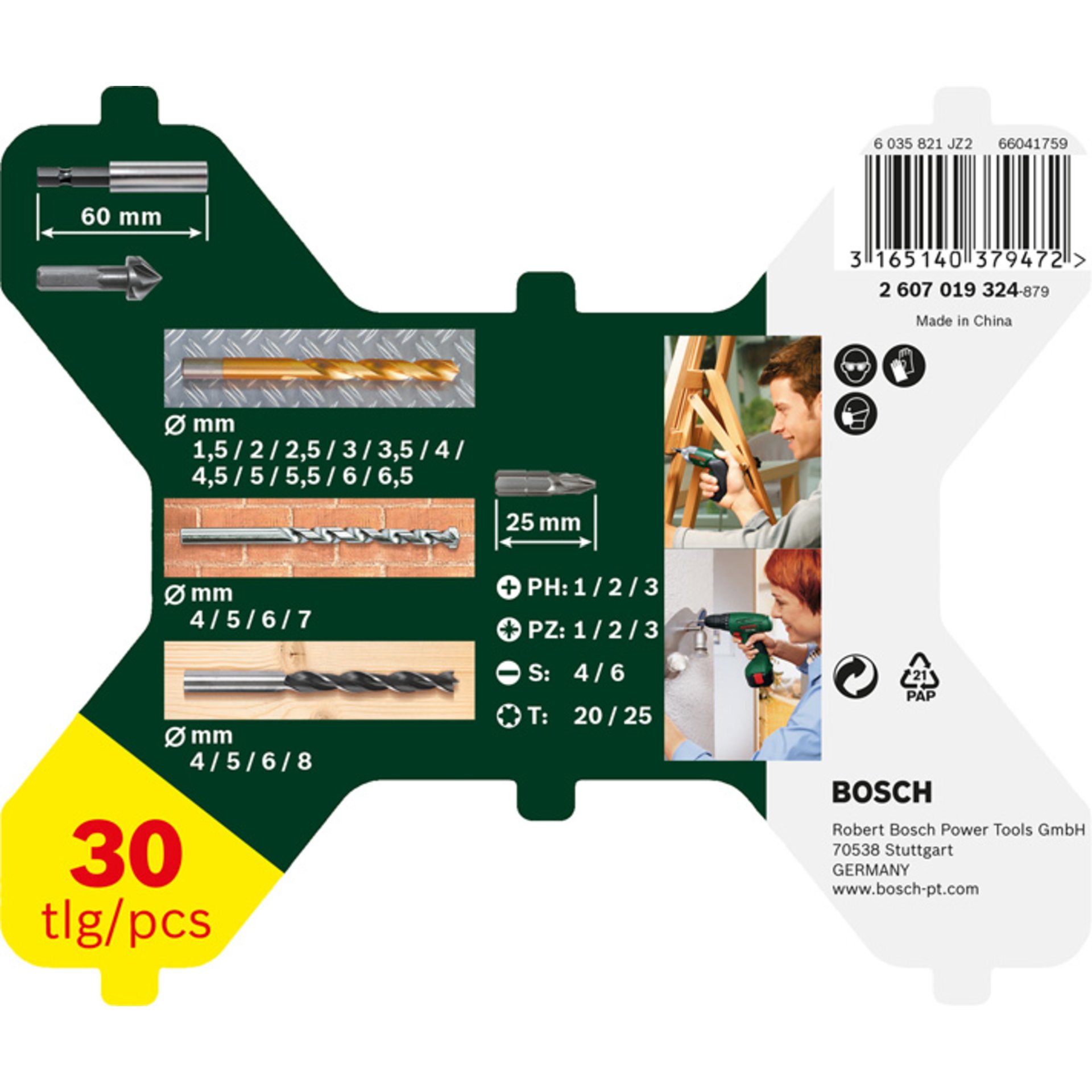 X-Line TiN-beschichtetes Set, 30-tlg.