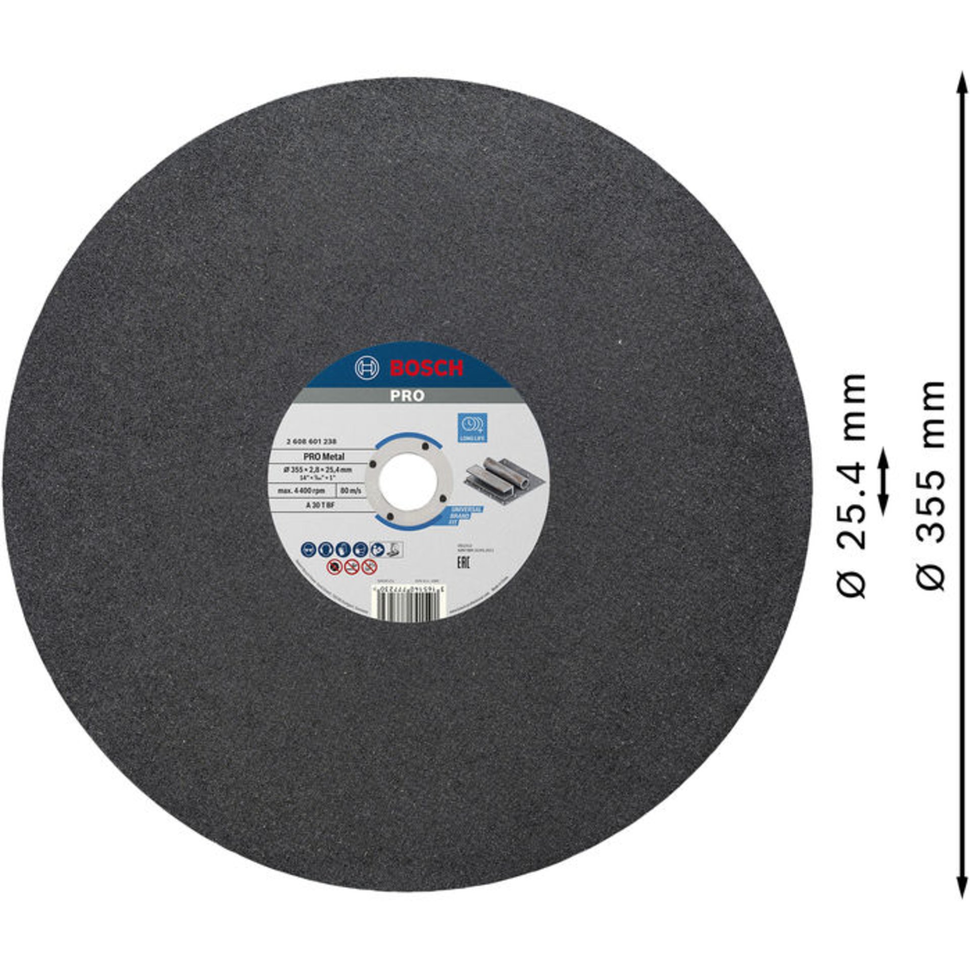 PRO Metal Trennscheibe, 355 x 2.8 x 25.4 mm, gerade