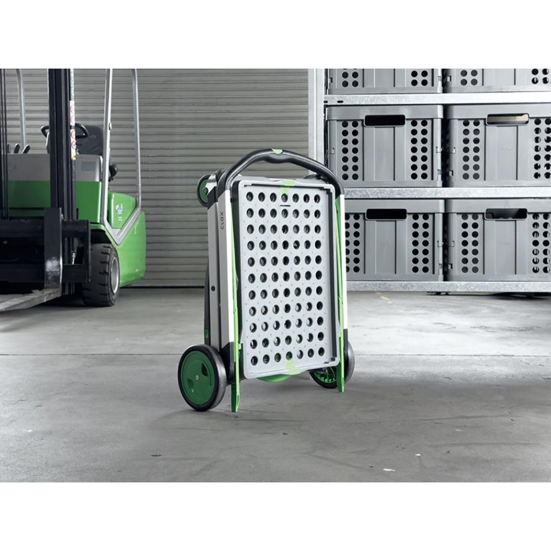 CLAX Trolley, grün Tragkraft: 60 KG Inklusive Klappbox Klappbar