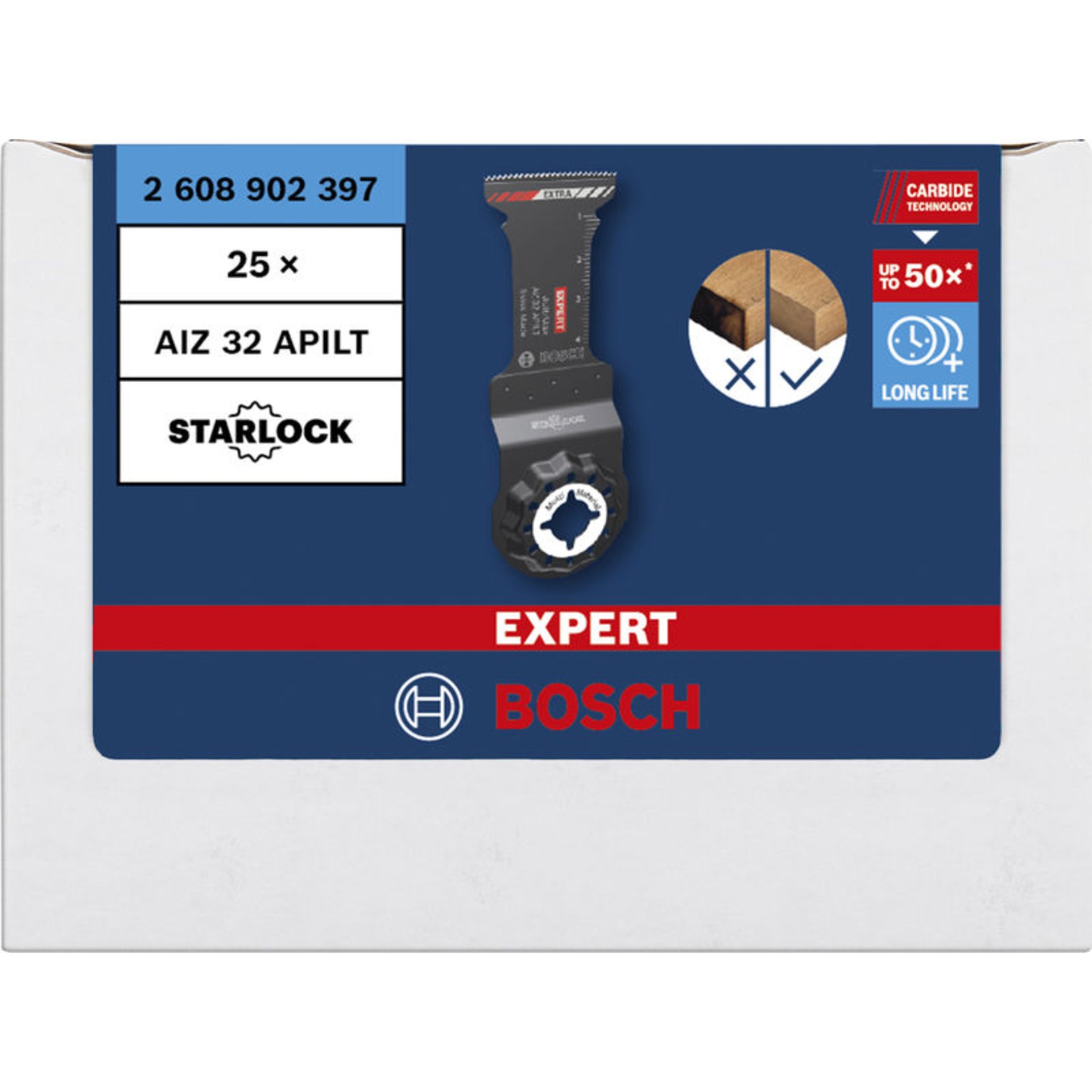 EXPERT MultiMax AIZ 32 APILT Blatt für Multifunktionswerkzeuge, 25-tlg.