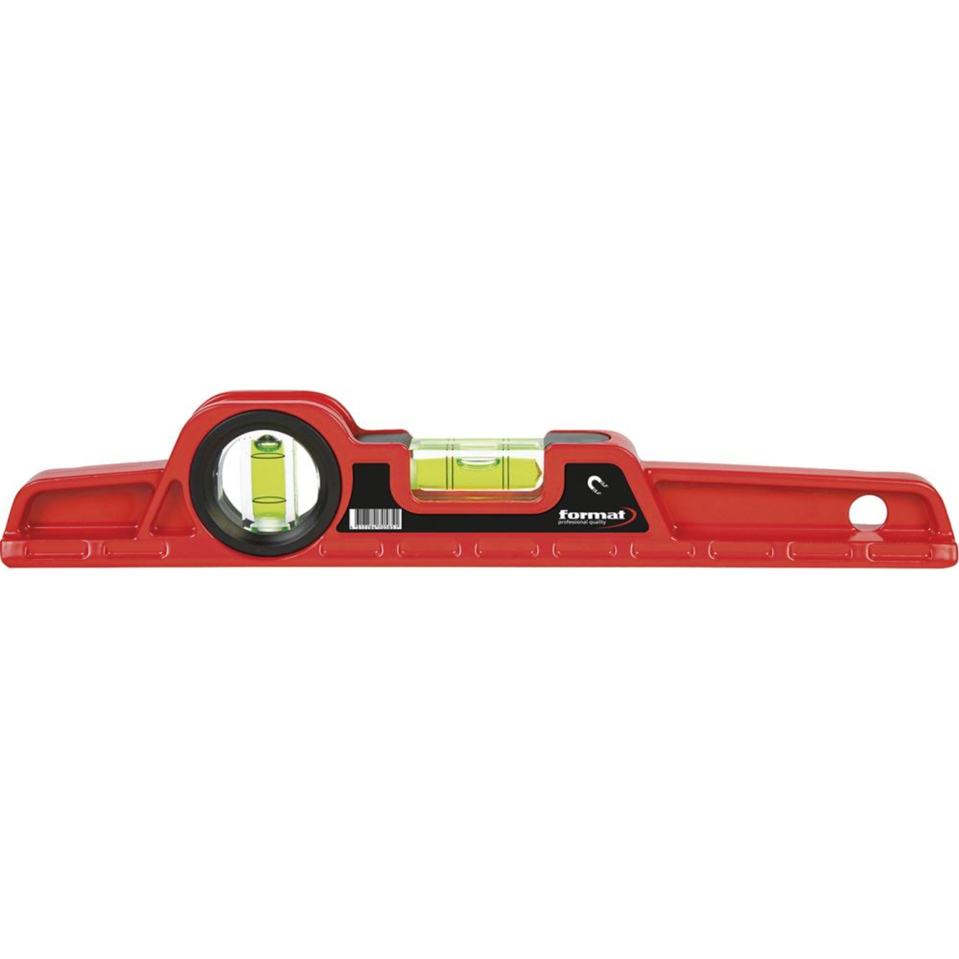 Alu-Guss-Wasserwaage 25cm mit Magnet in Tasche FORMAT