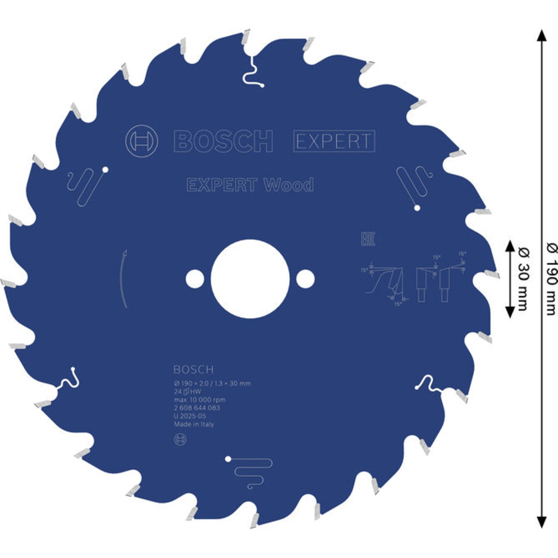 EXPERT Wood Kreissägeblatt, 190 x 2/1,3 x 30 mm, Z24