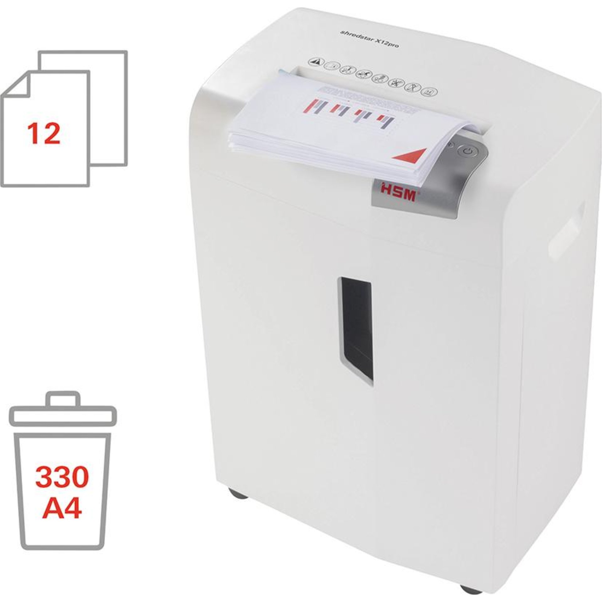 Aktenvernichter shredstar x12pro Schnittgröße 2x15 mm