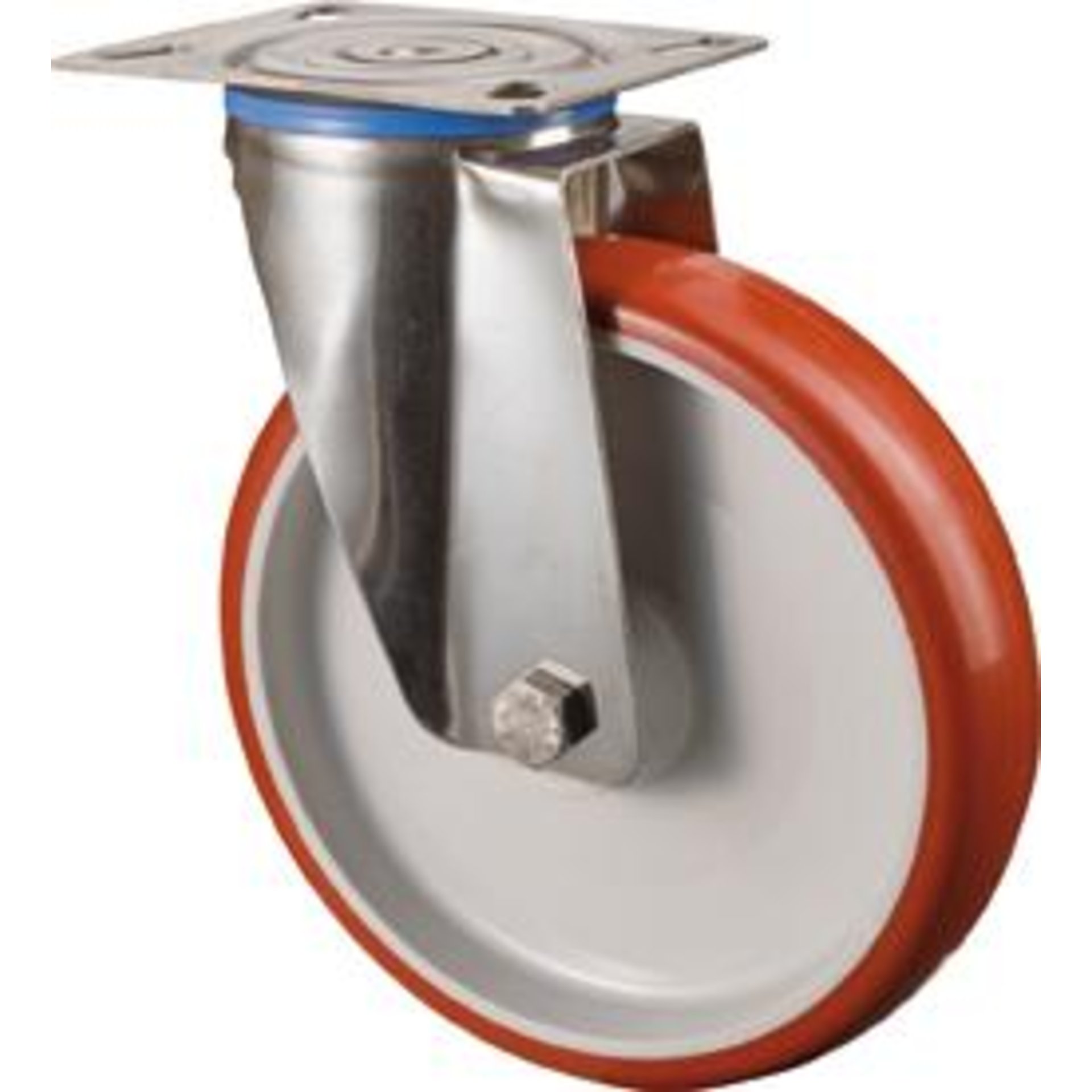 Lenkrolle 100mm H100.B26 Platte,Polyure,ER,GL H100.B26.100 BS ROLLEN