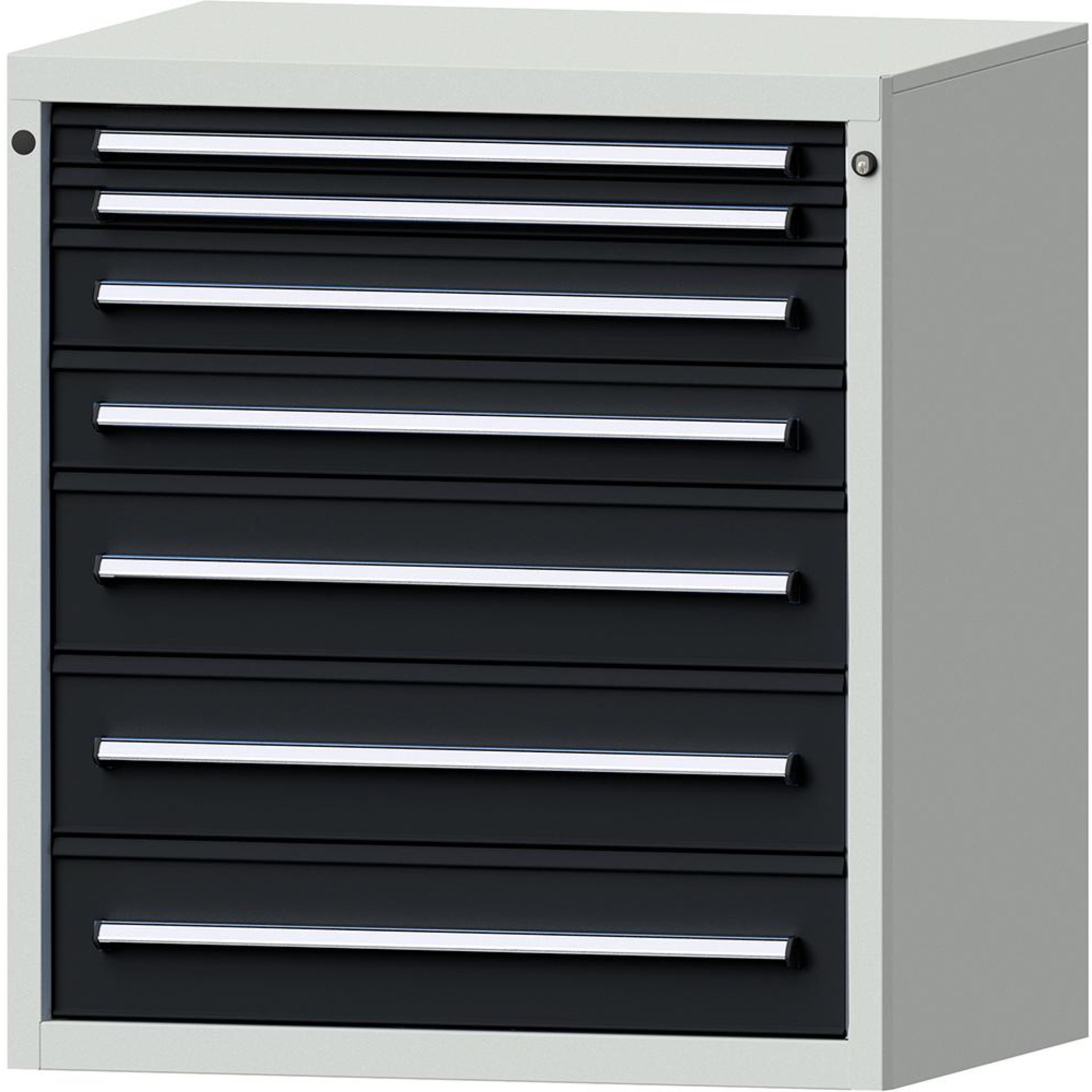 Format Schubladenschrank B910xT700xH1000mm RAL7035/7016 7 Schubladen 75kg