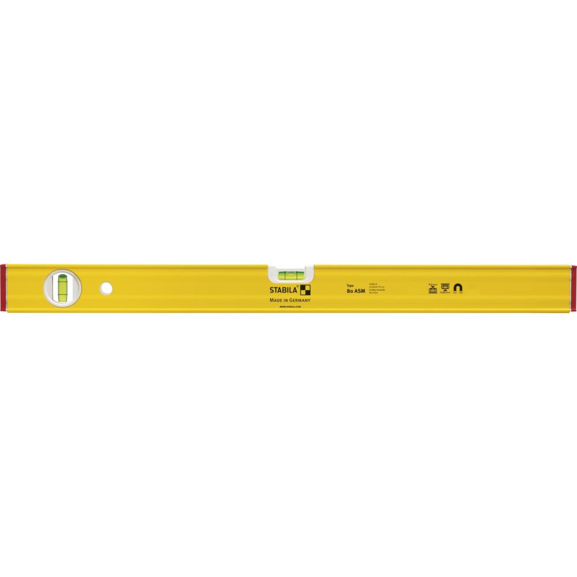 Magnet-Wasserwaage LM 80ASM 60cm pulverbeschichtet Stabila