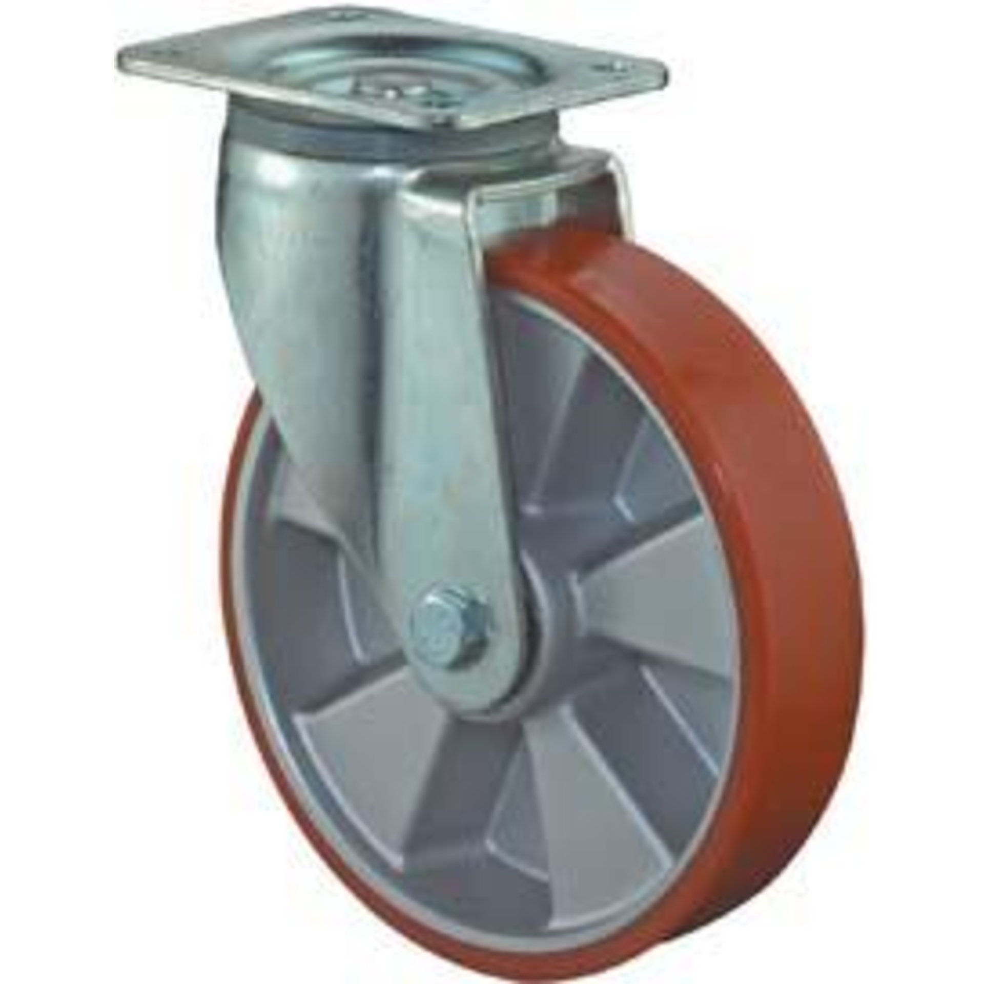 Lenkrolle 100mm LB500.B90Platte,Polyure Guss,KL LB500.B90.100 BS ROLLEN