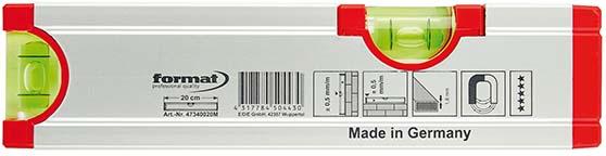 Format Wasserwaage mit Magnet 20cm Format Wasserwaage mit Magnet 20cm