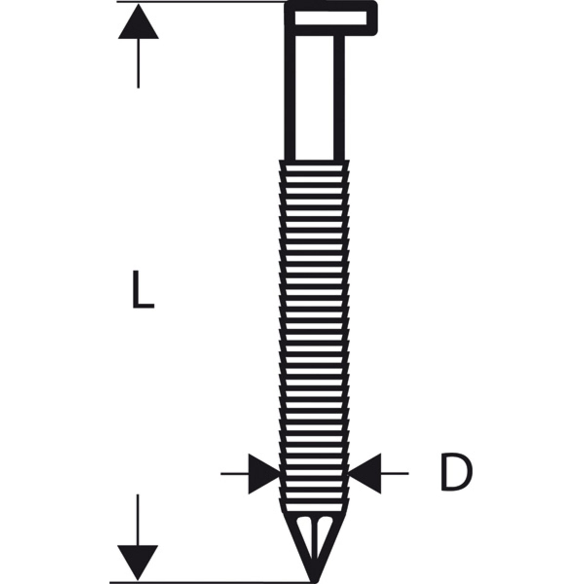 D-Kopf Streifennagel SN34DK 100R, 3,1 mm, 100 mm, blank, 2000 Stk.