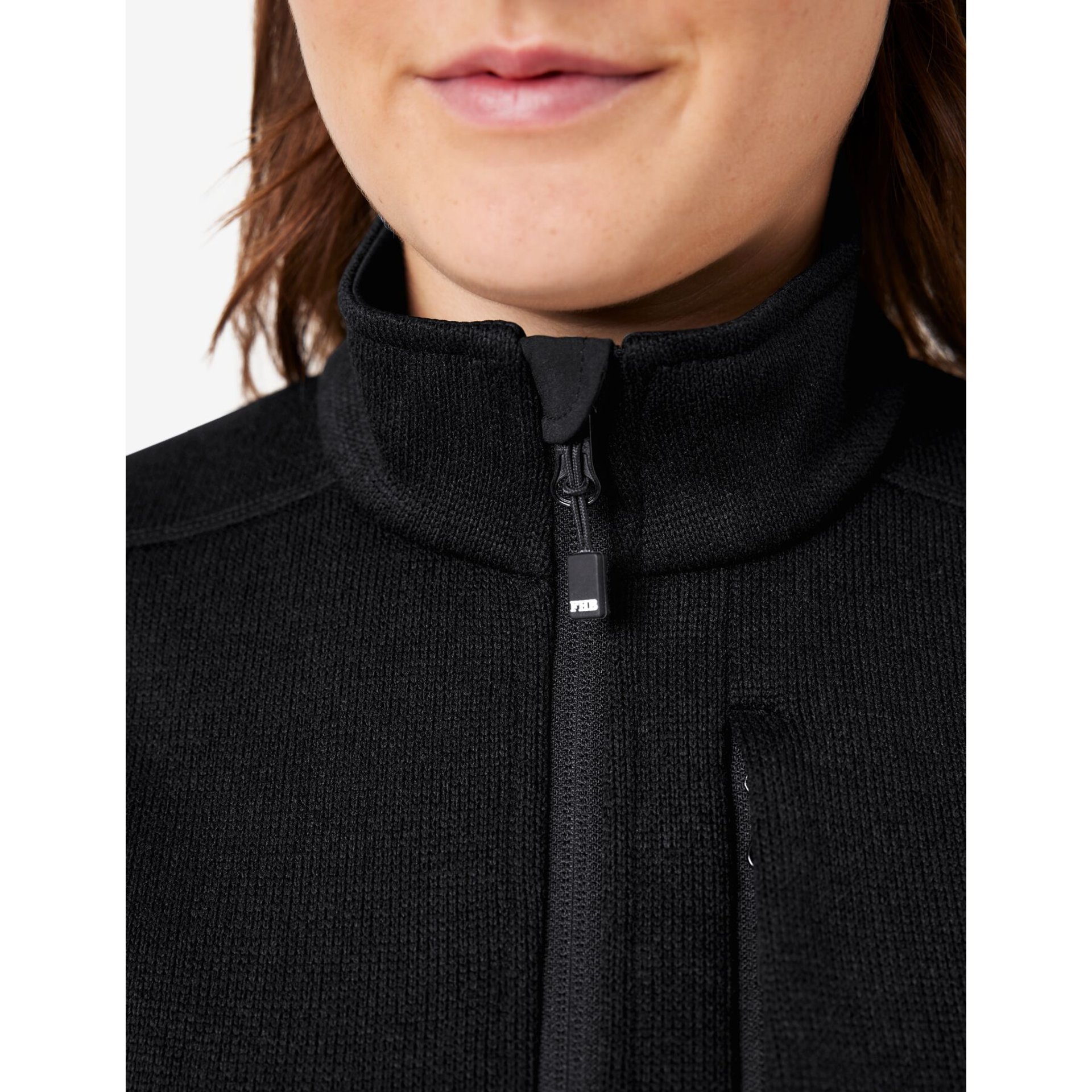 ELSA Strick-Fleece-Weste schwarz 2XL