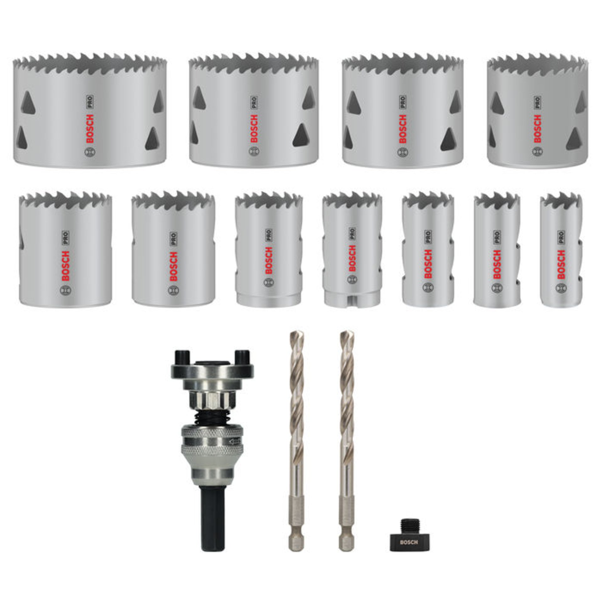 PRO Multi Material Lochsäge Q-Lock Aufsteckhalter-SeT, 15-tlg.