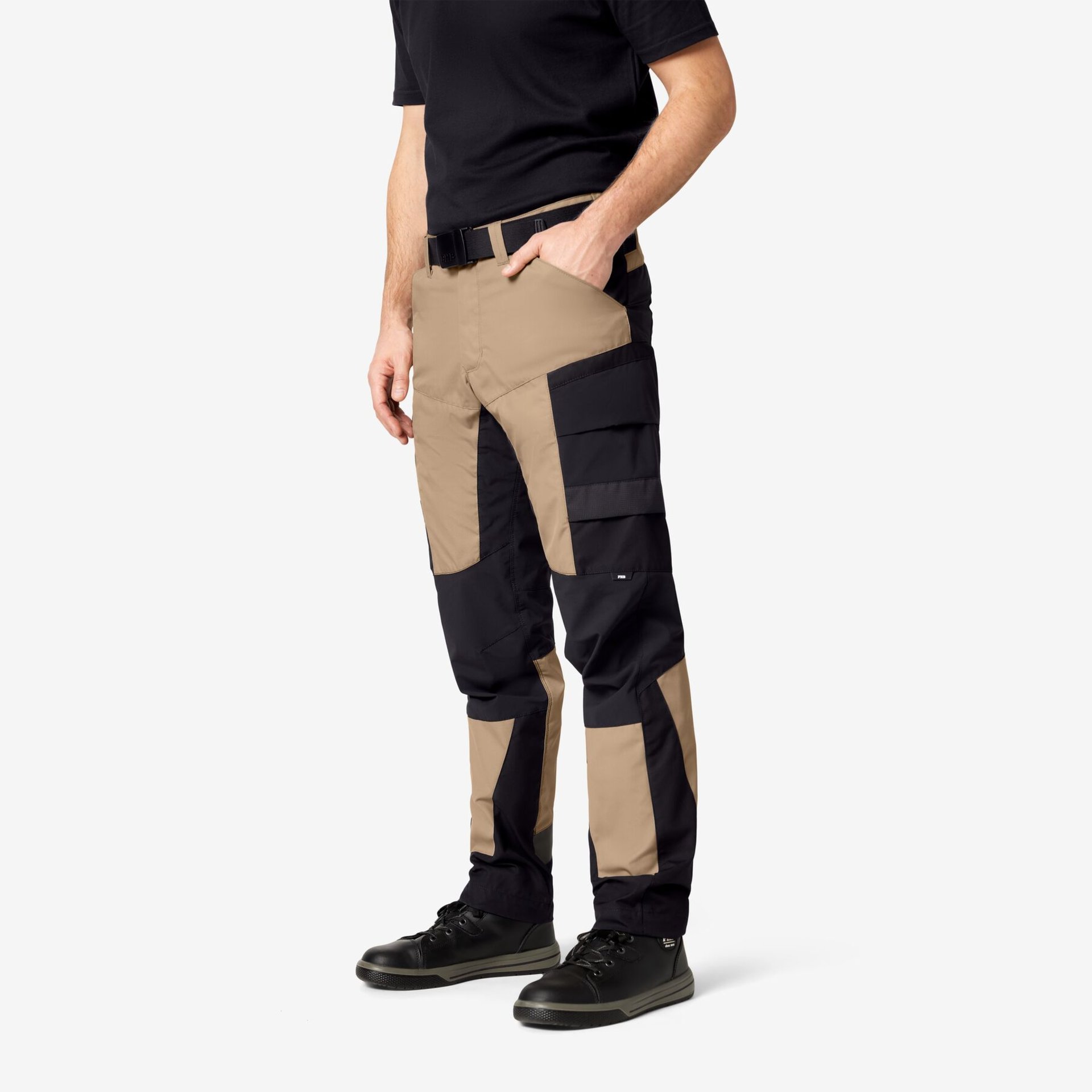 MIO Arbeitshose elastisch beige-schwarz 106
