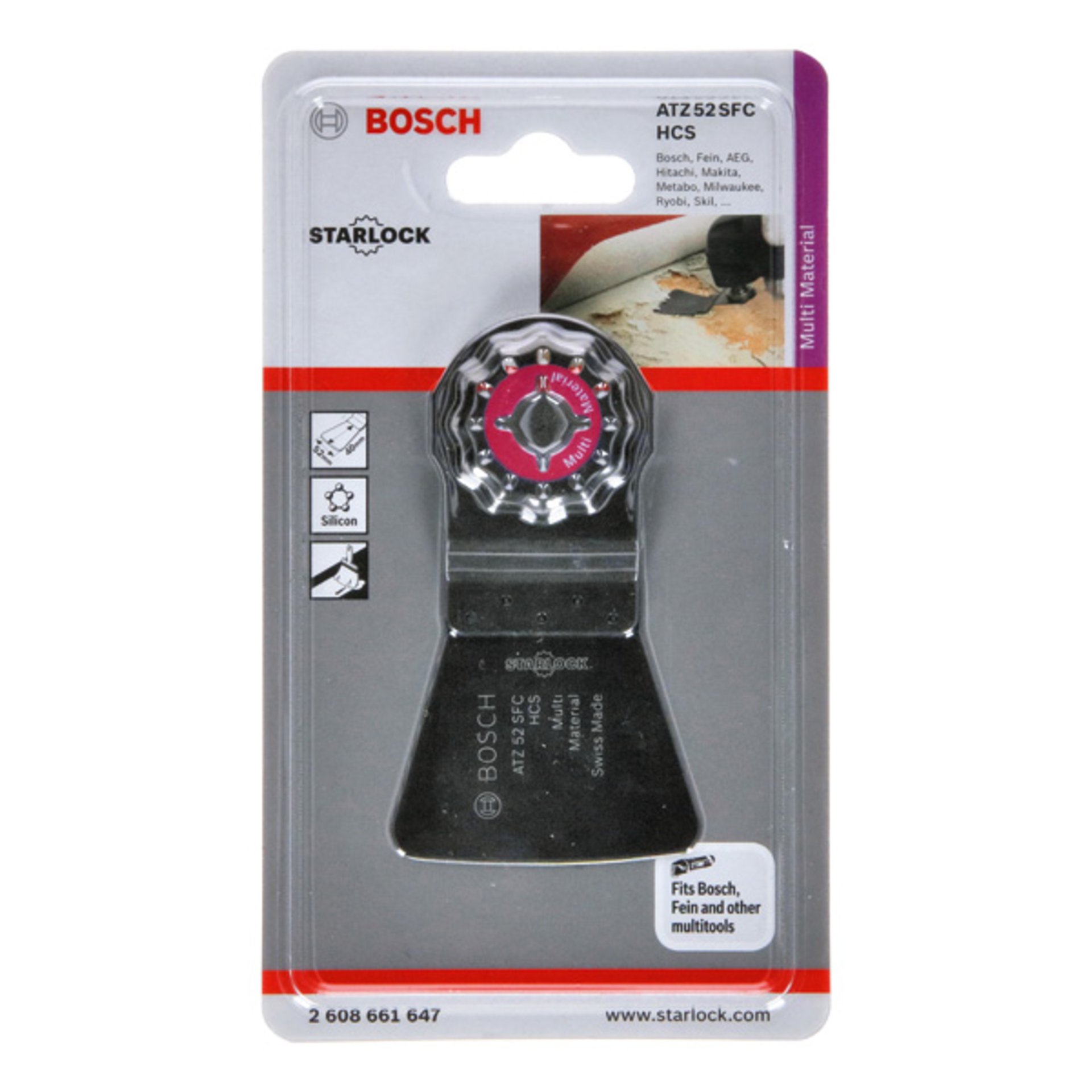 HCS Schaber ATZ 52 SFC, flexibel, 52 x 38 mm, 1er-Pack